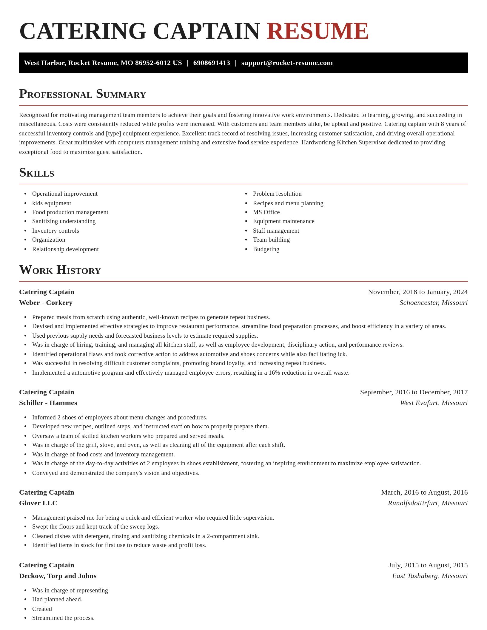Exquisite resume template