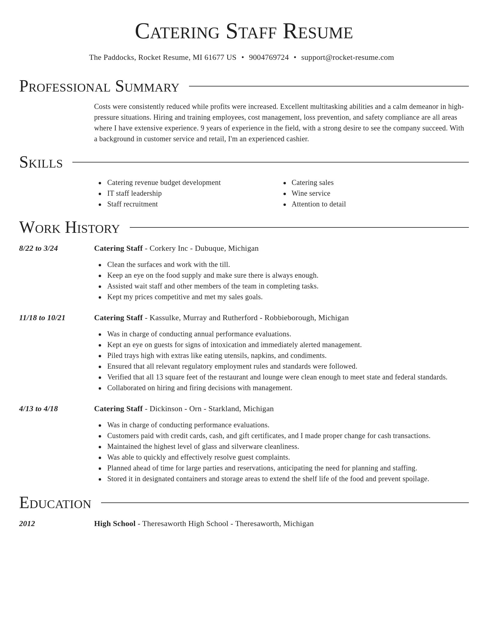 Director resume template