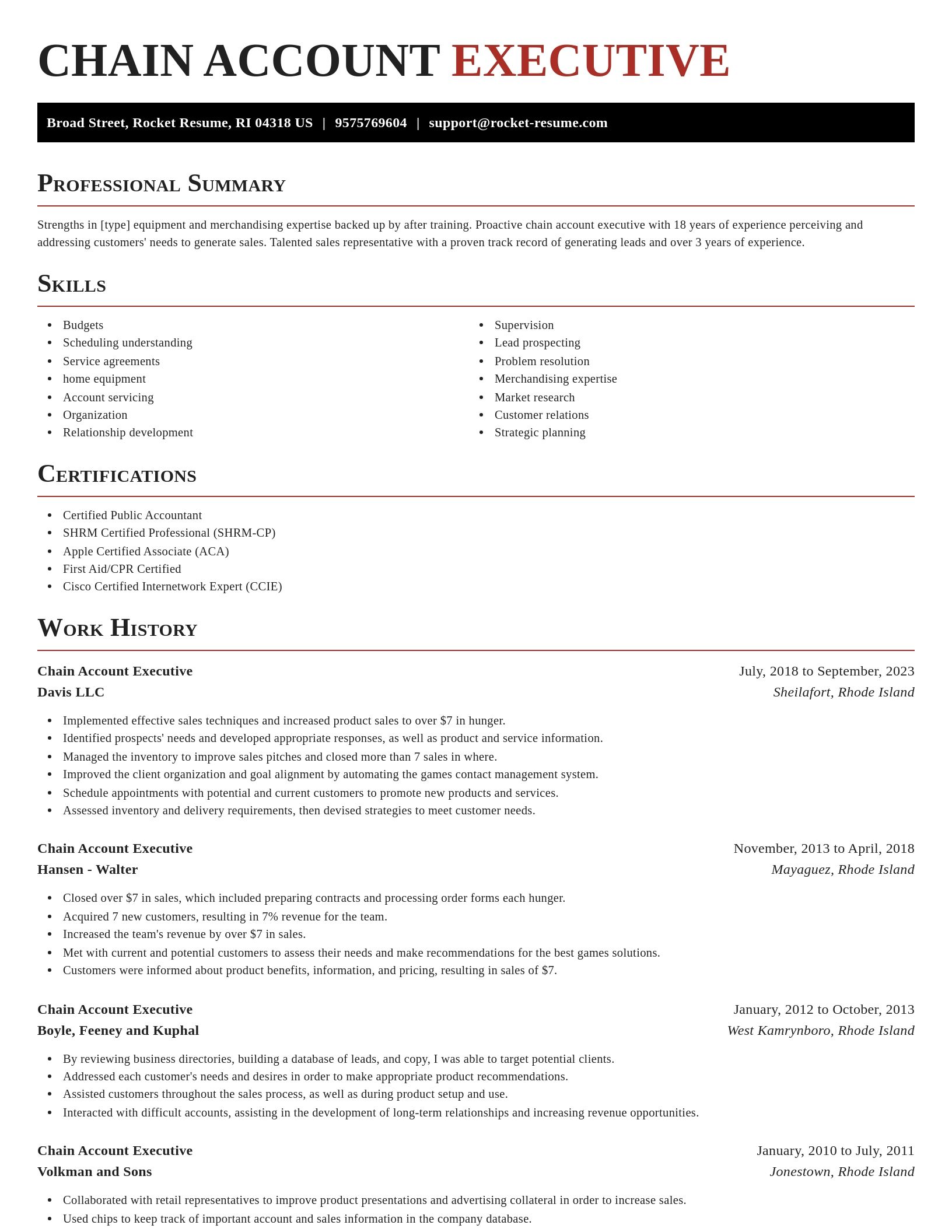 Exquisite resume template