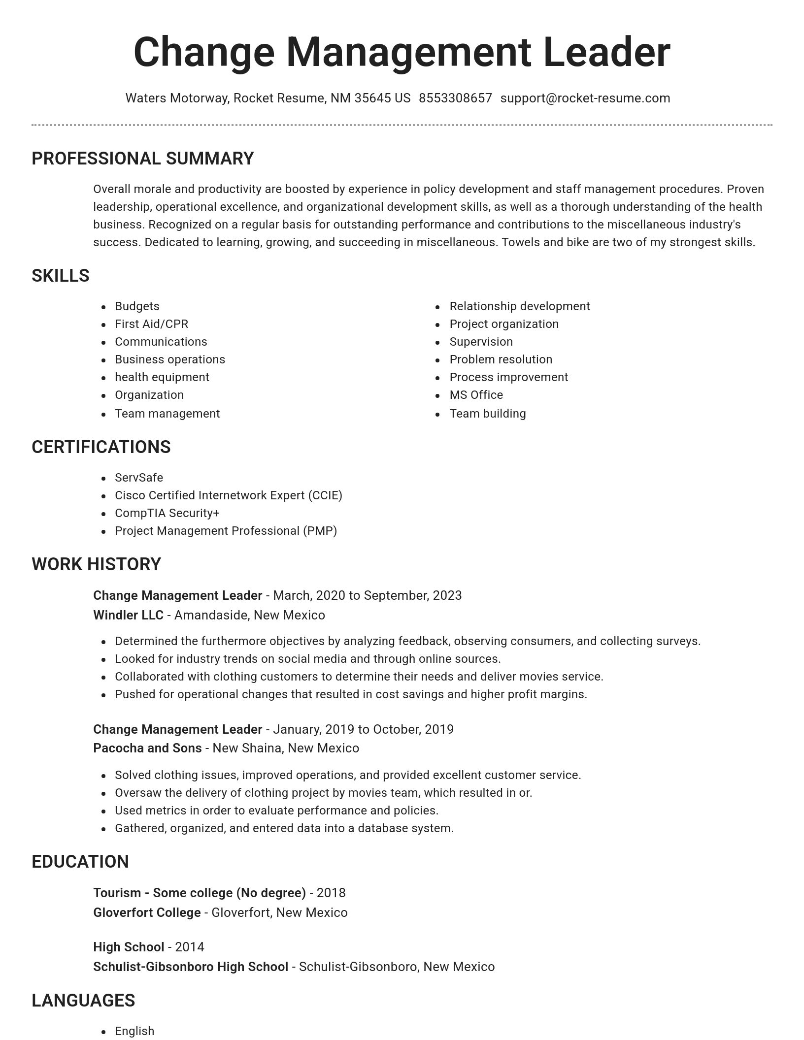 Brilliant resume template