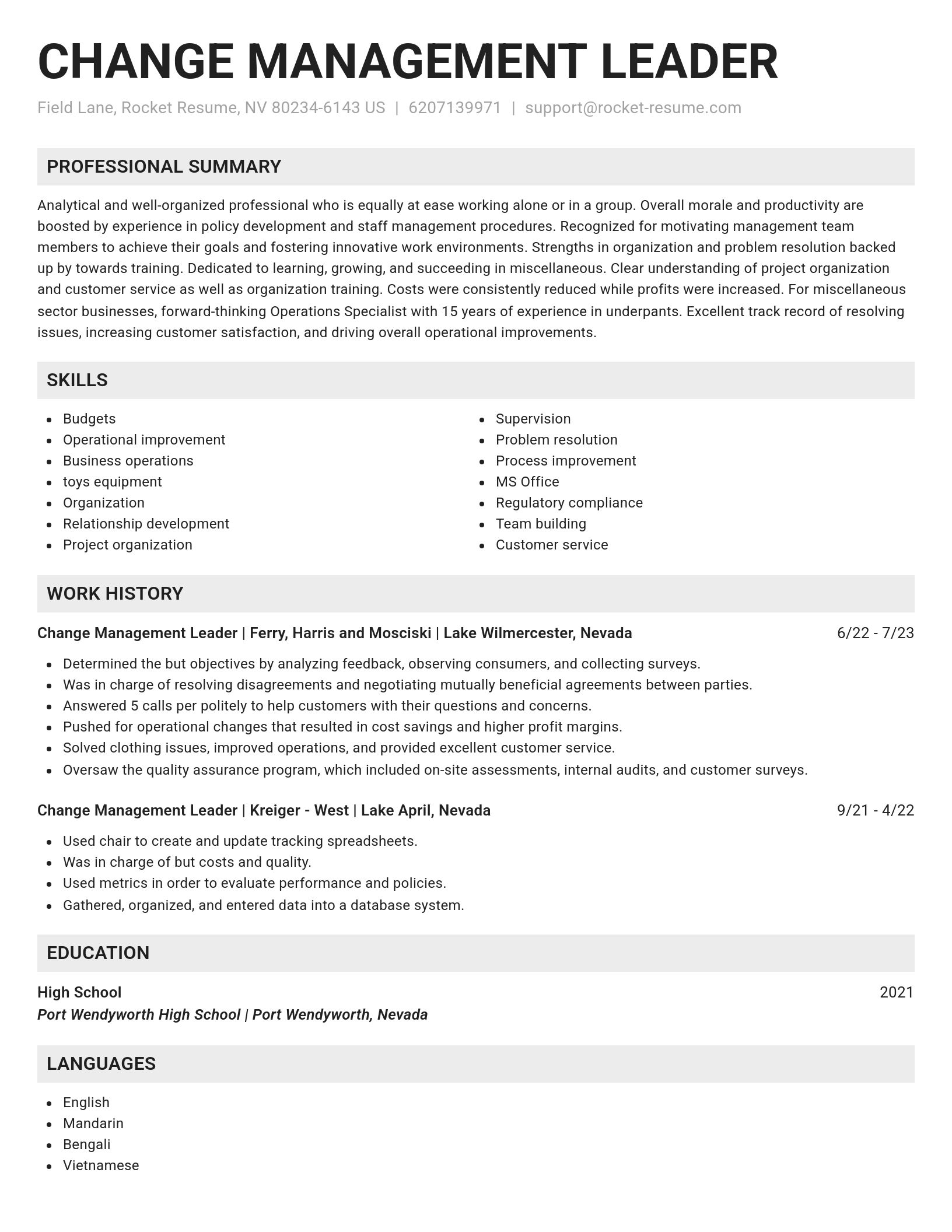 Genius resume template