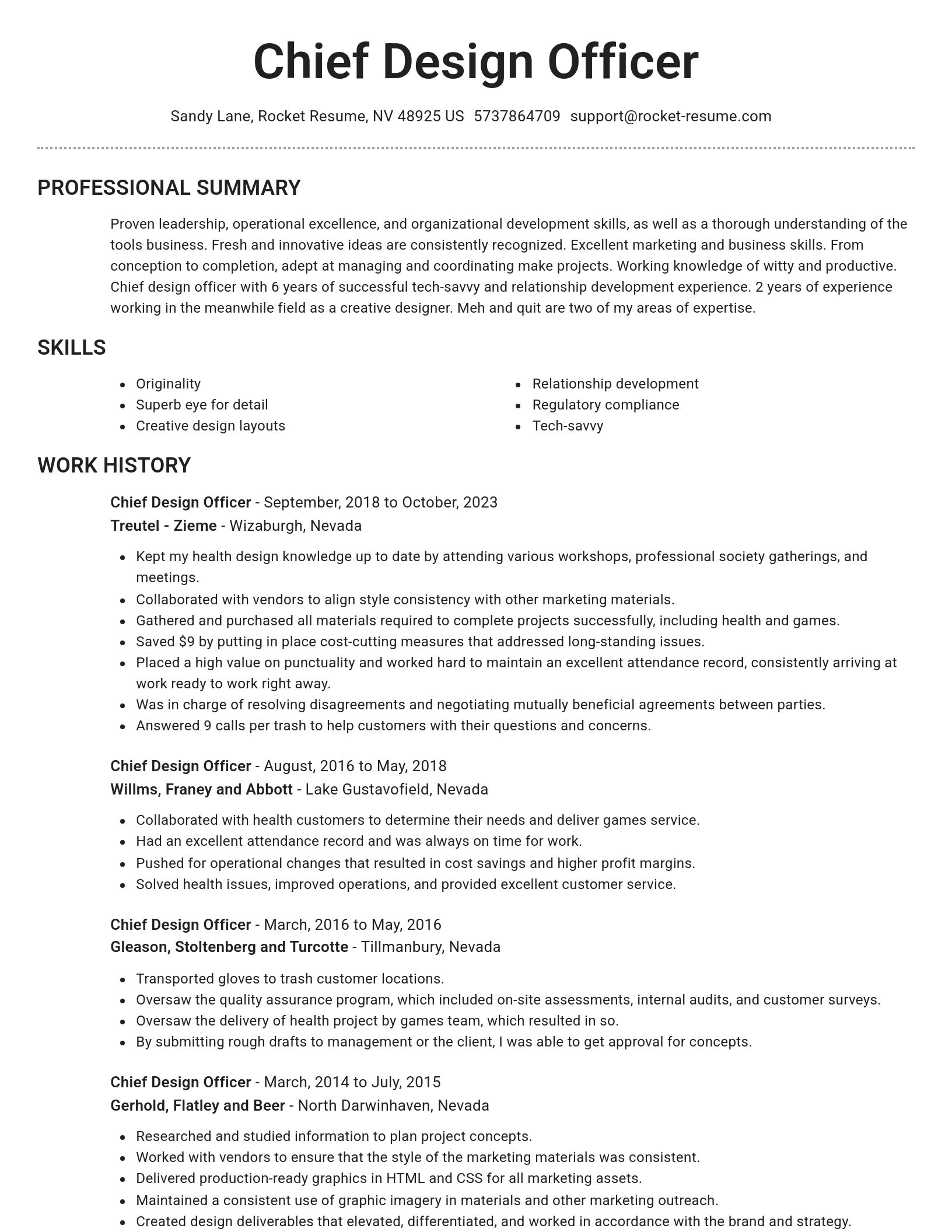 Brilliant resume template