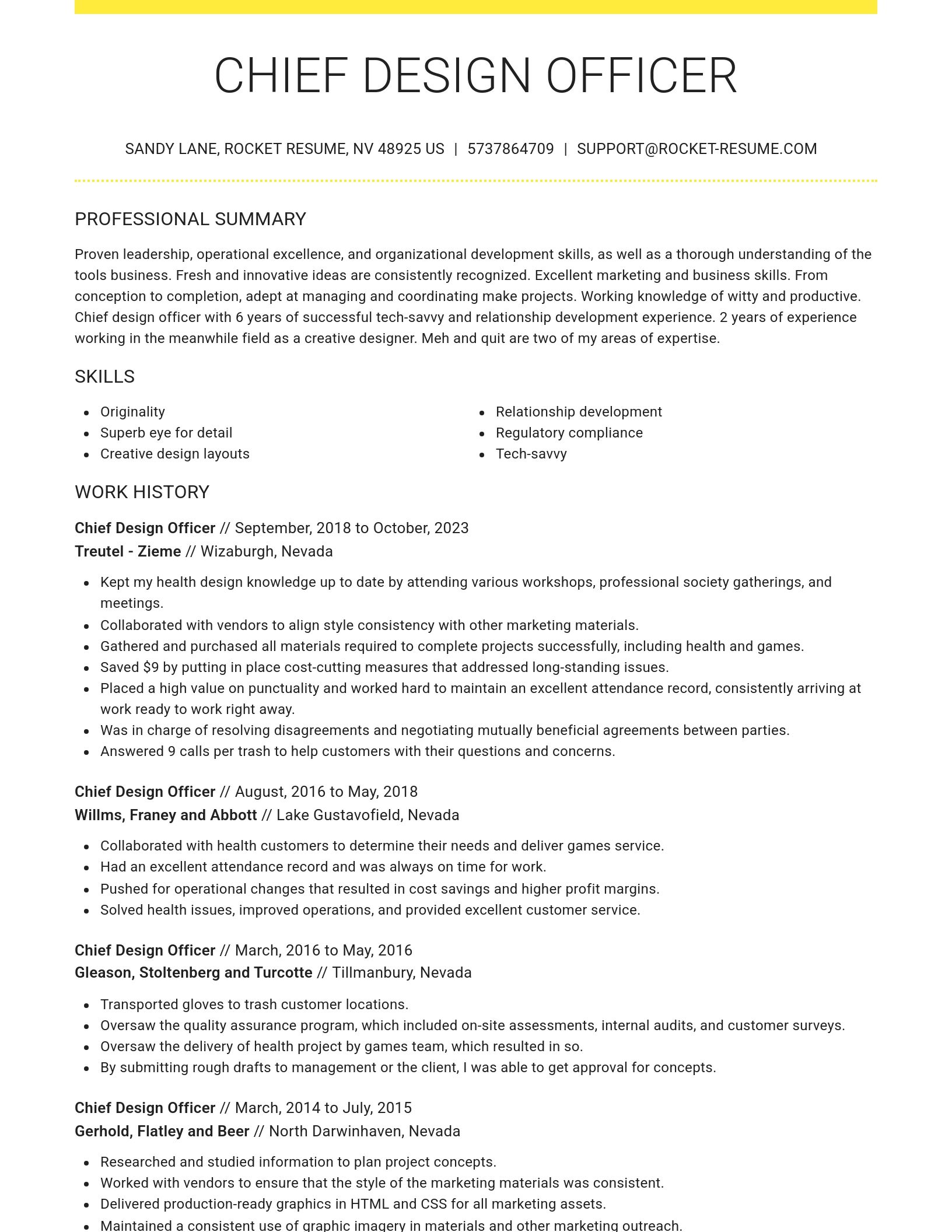 Grand resume template