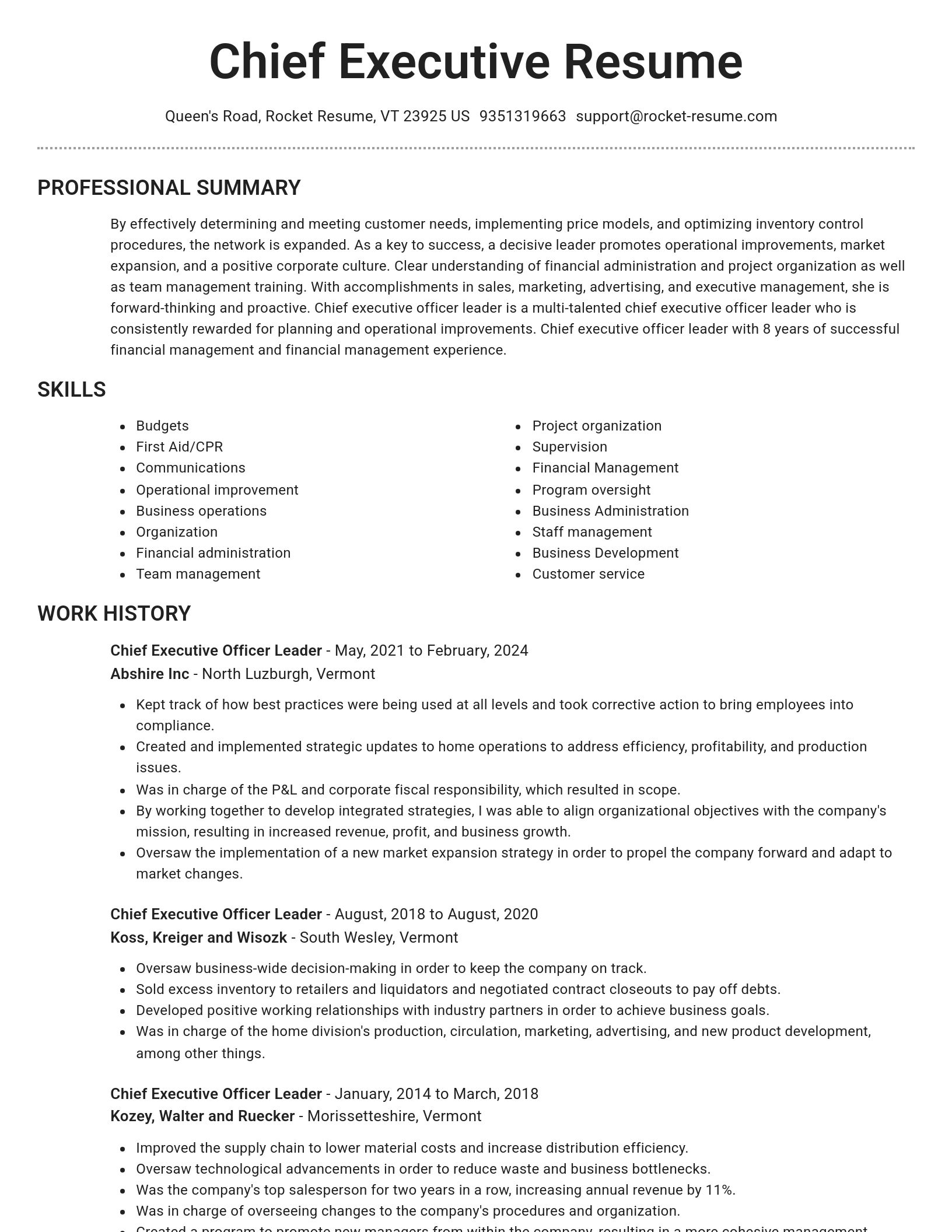 Brilliant resume template