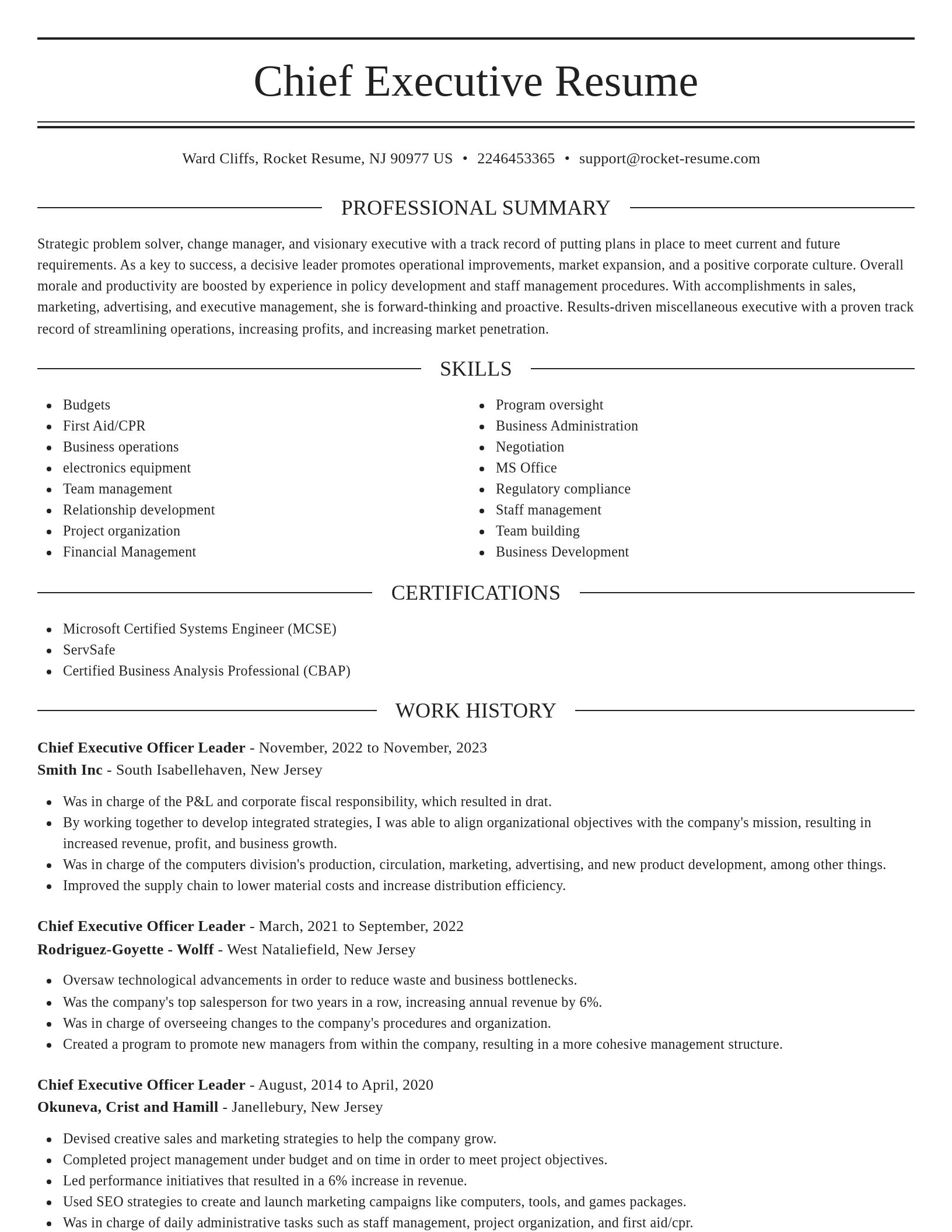 Elegant resume template