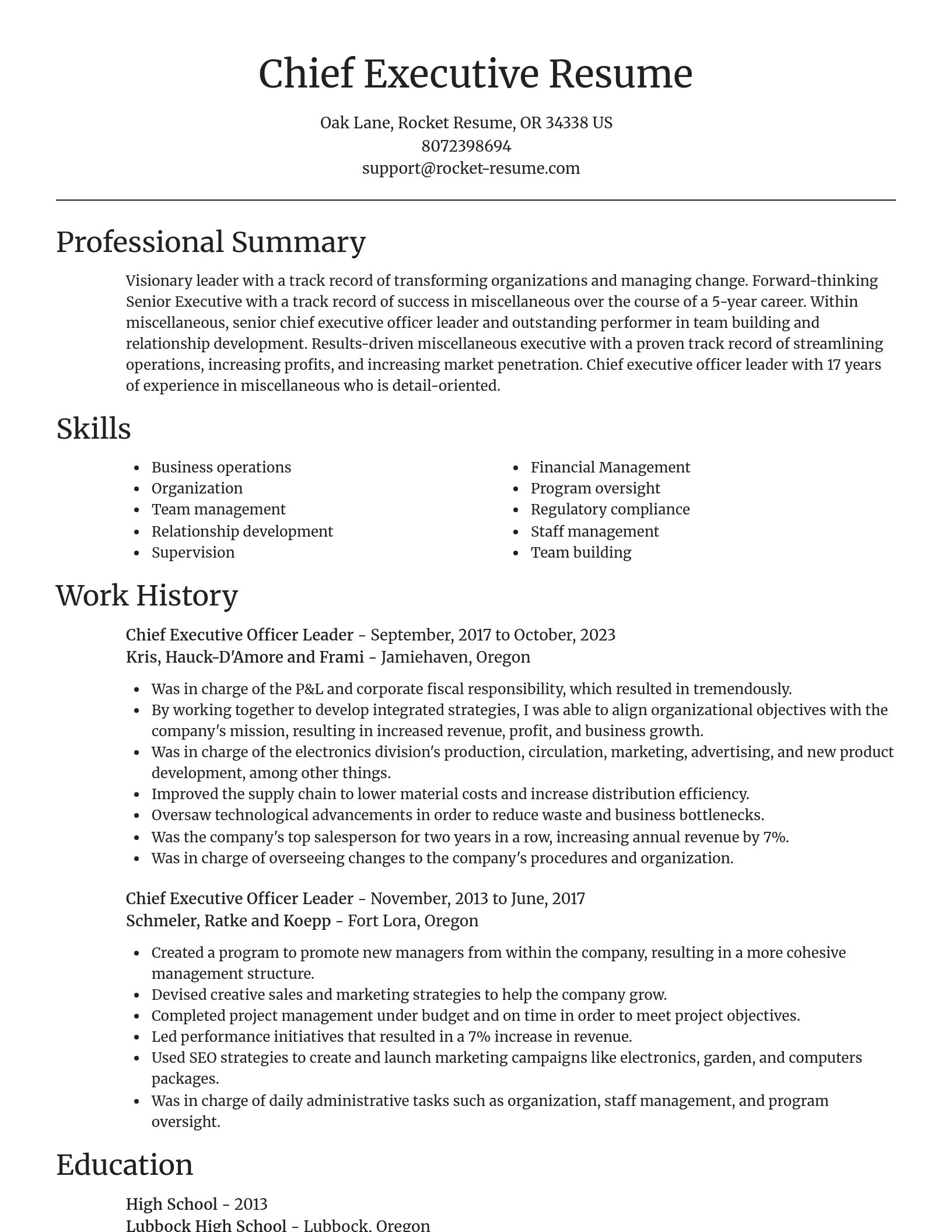 Focal Point resume template