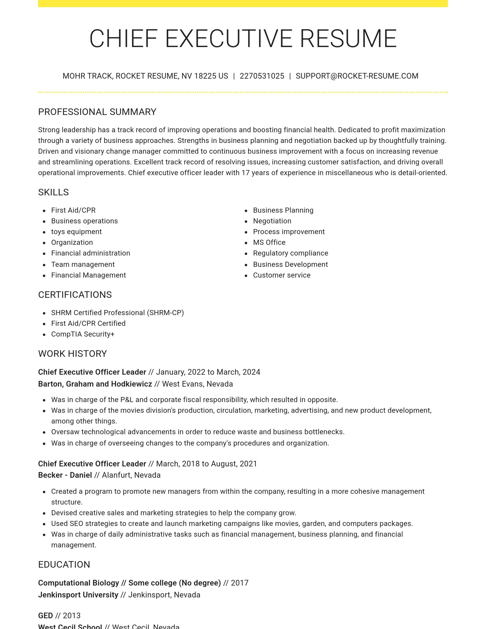 Grand resume template
