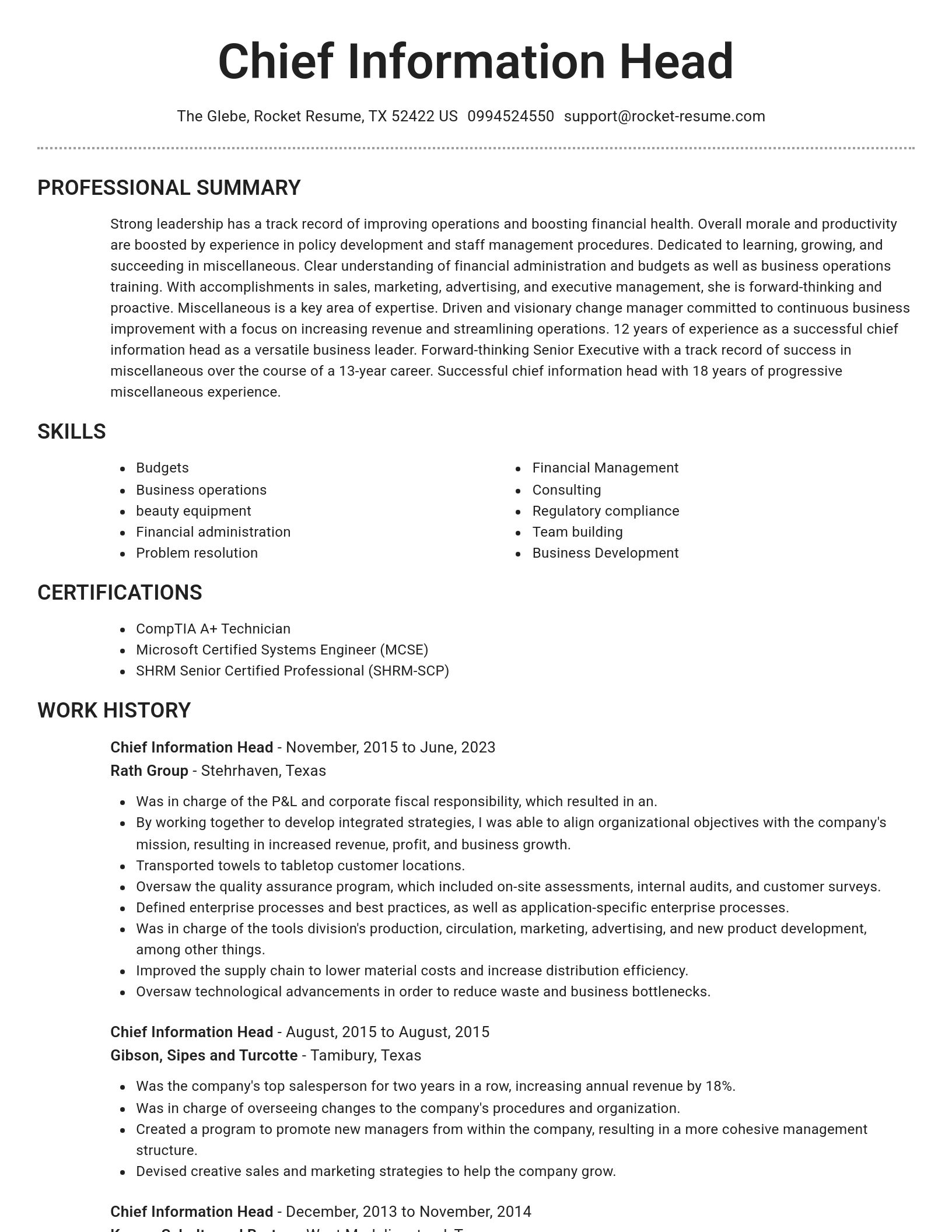 Brilliant resume template