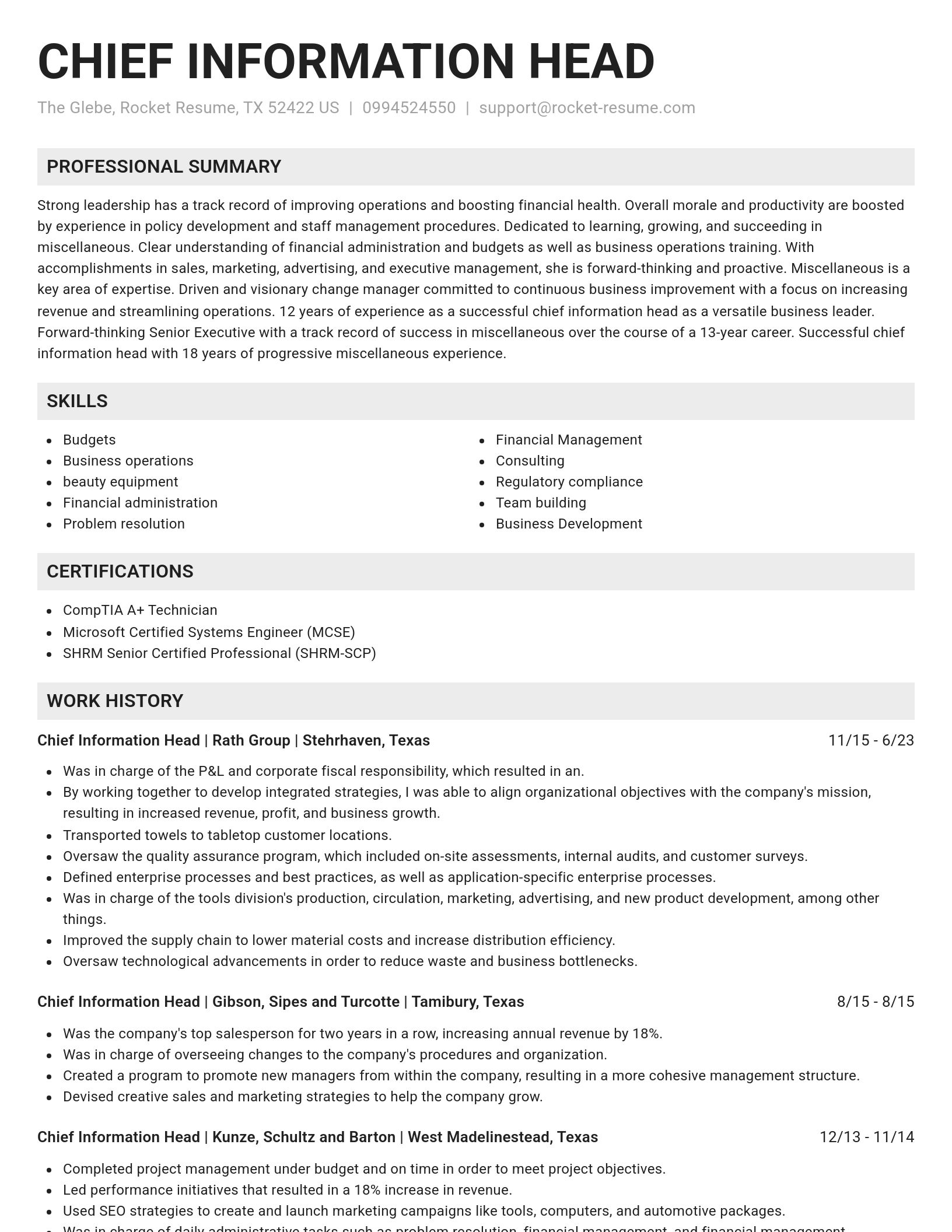 Genius resume template