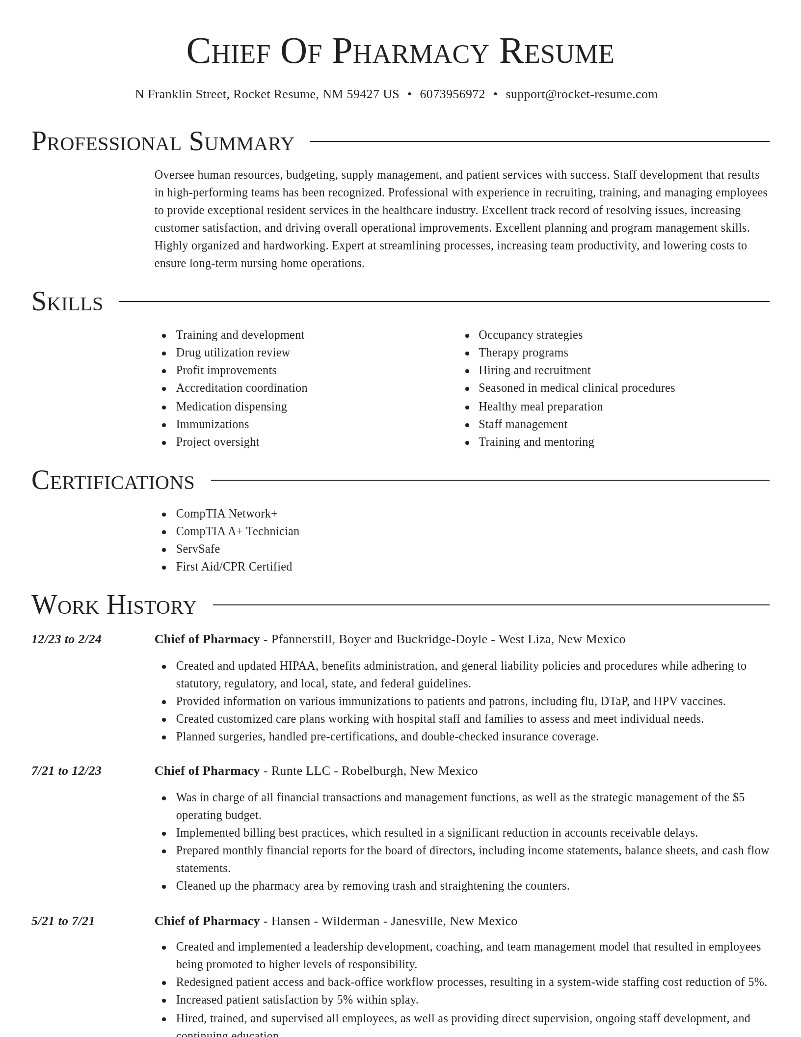 Director resume template