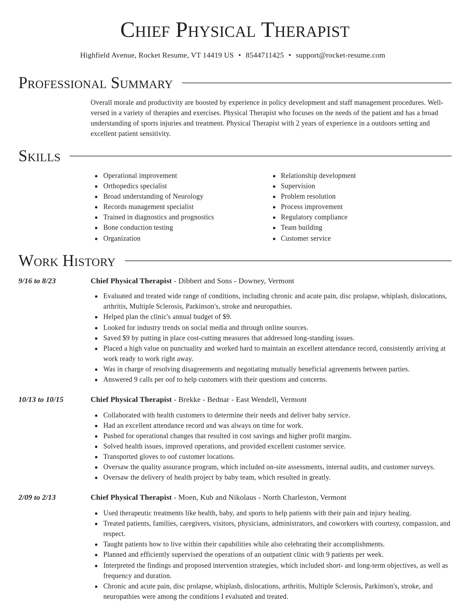 Director resume template