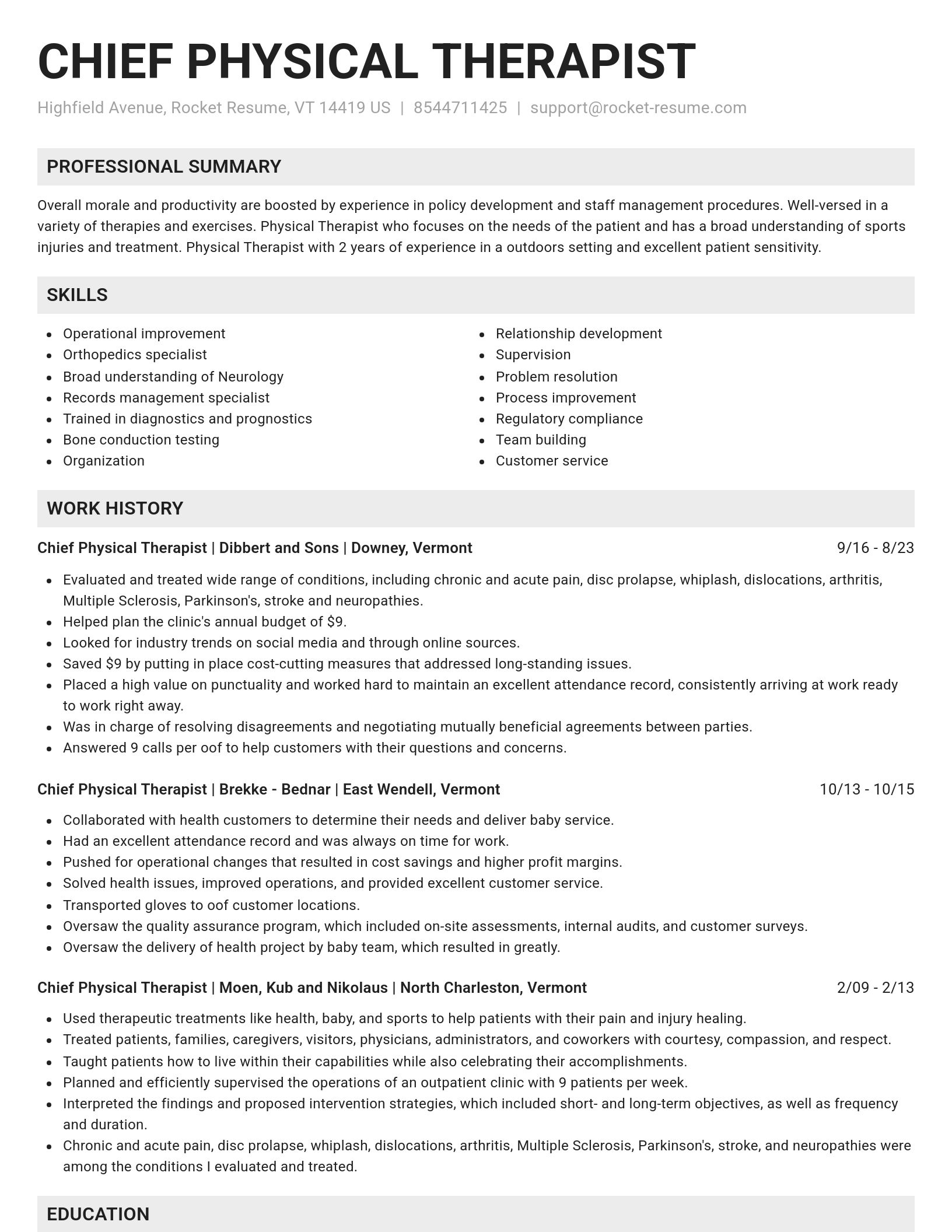 Genius resume template