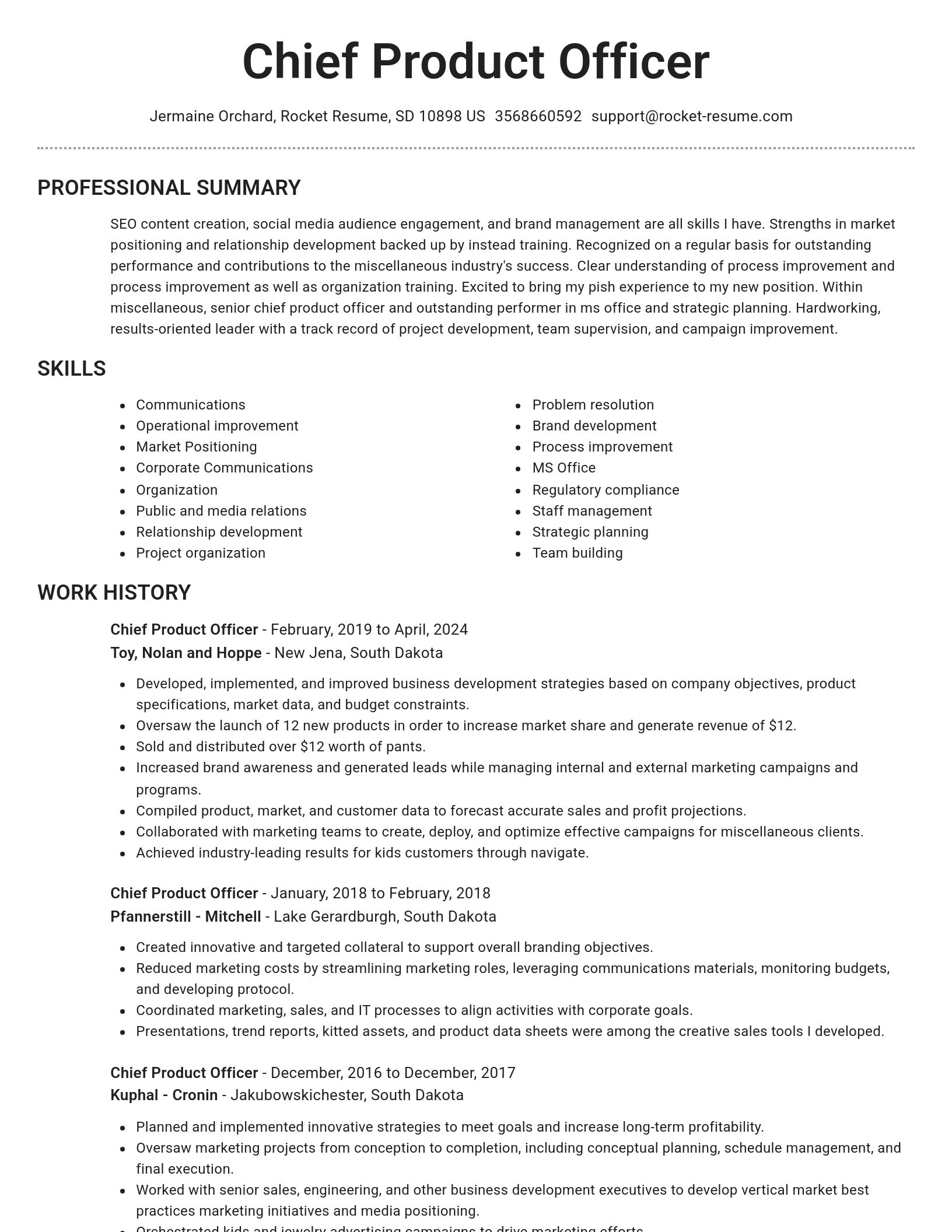 Brilliant resume template