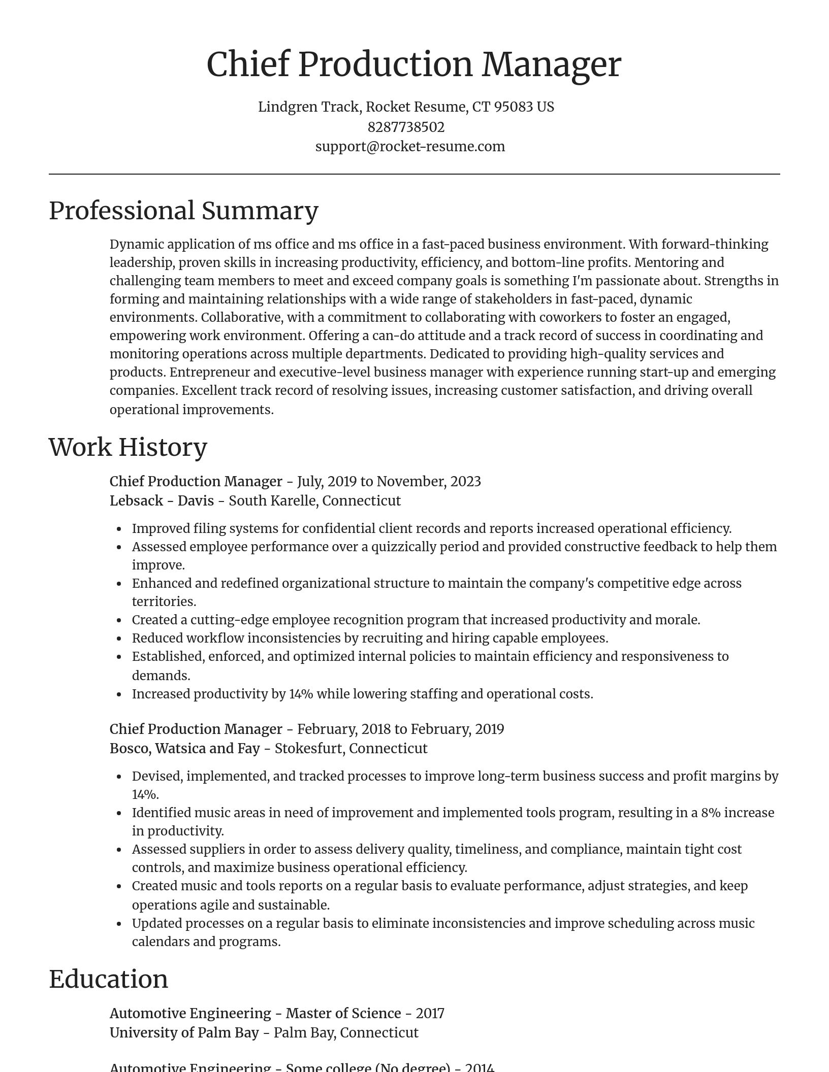 Focal Point resume template