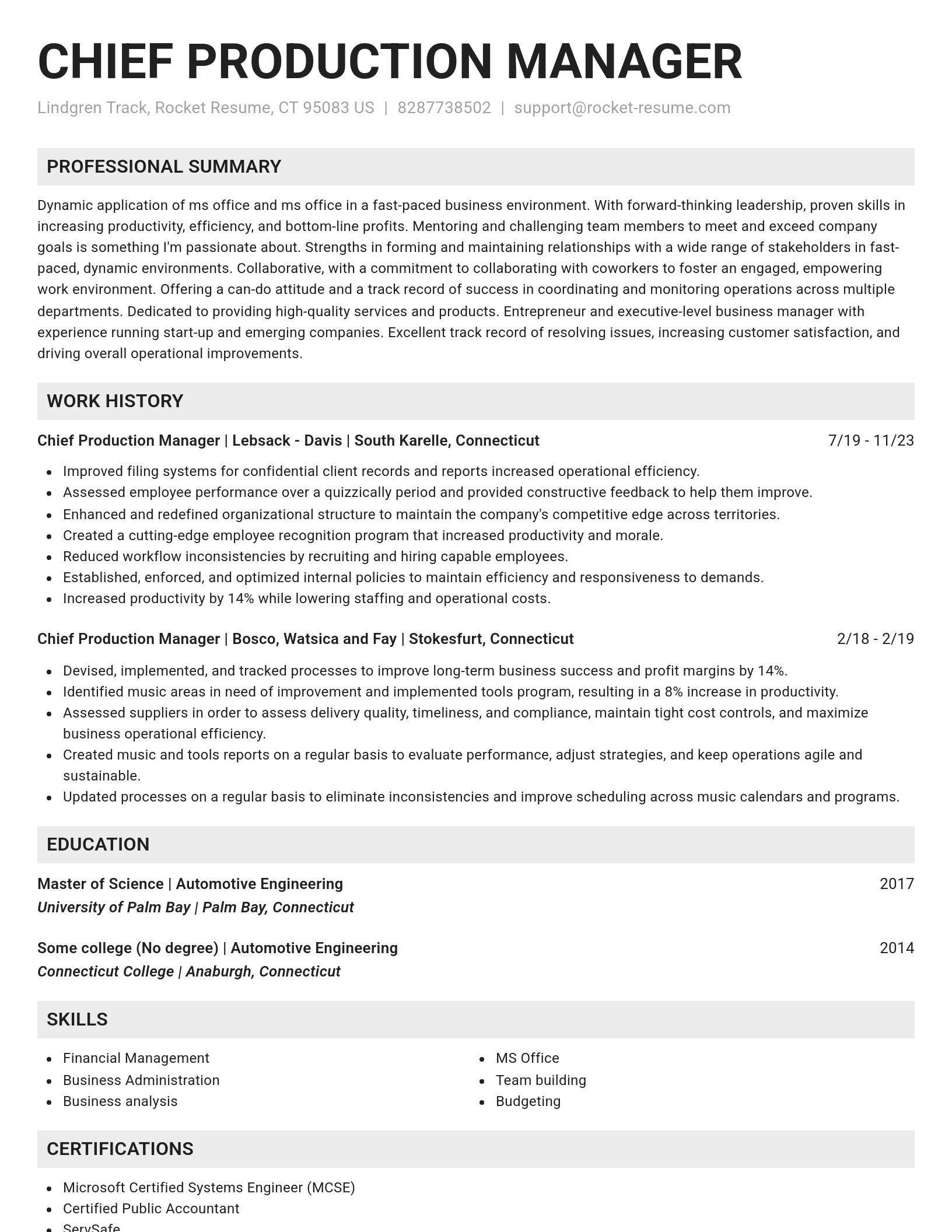 Genius resume template