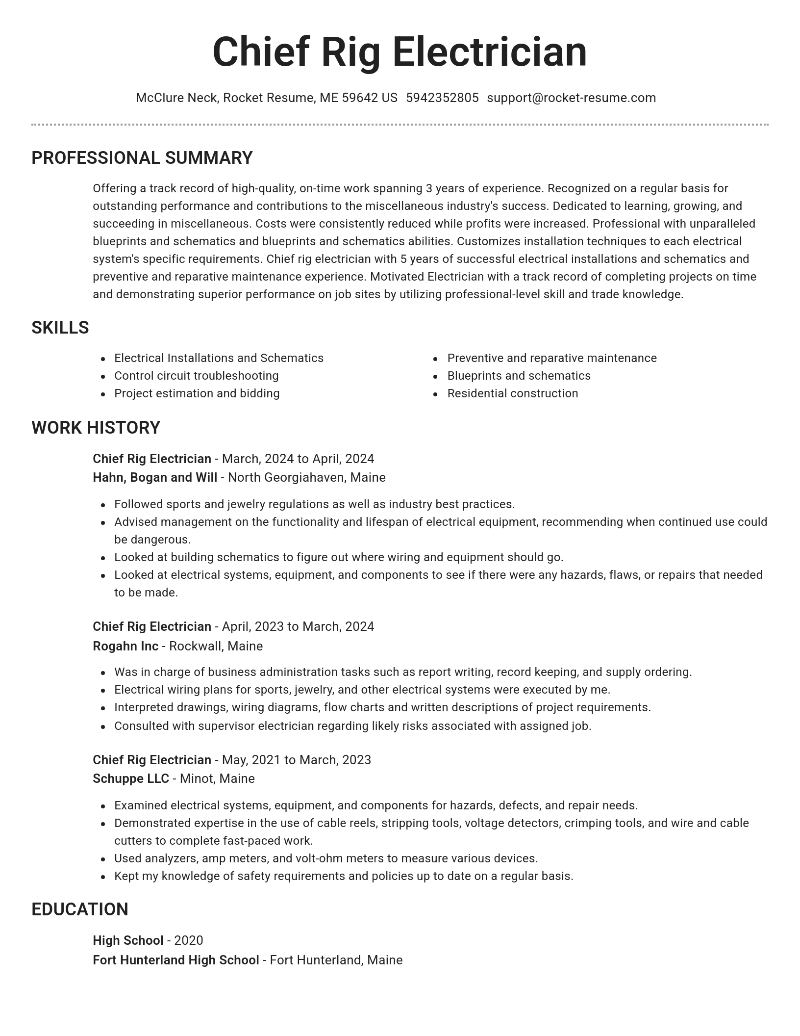 Brilliant resume template