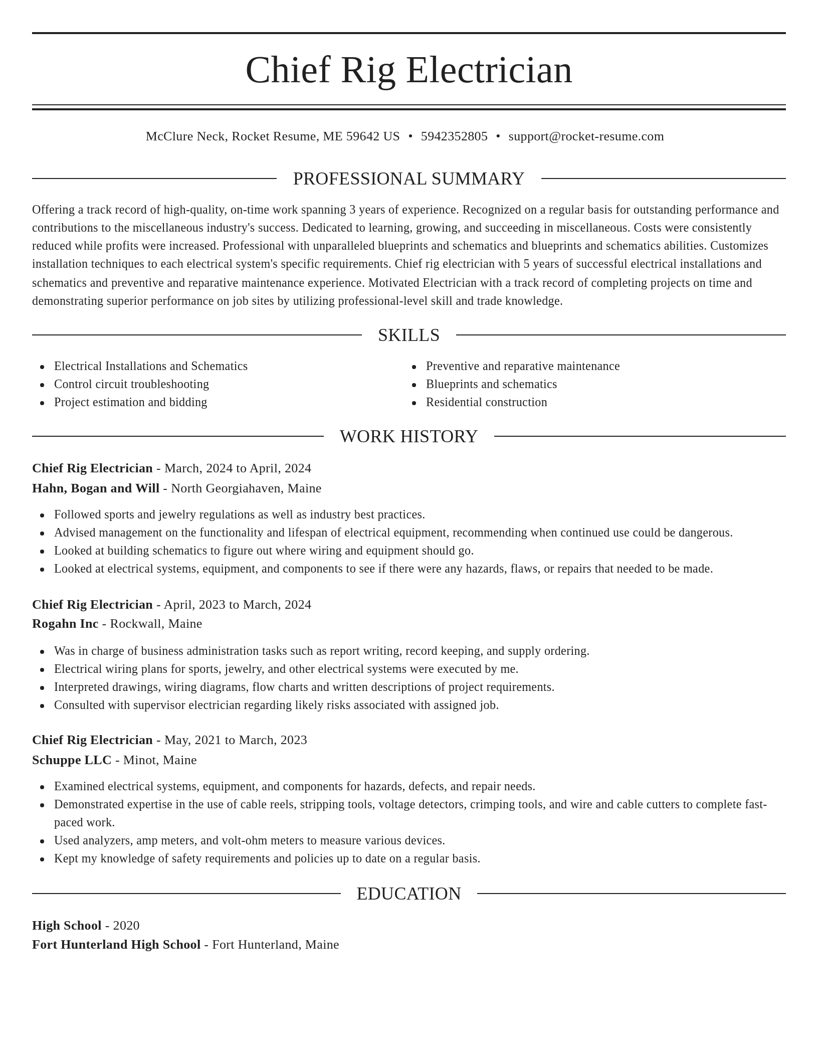 Elegant resume template