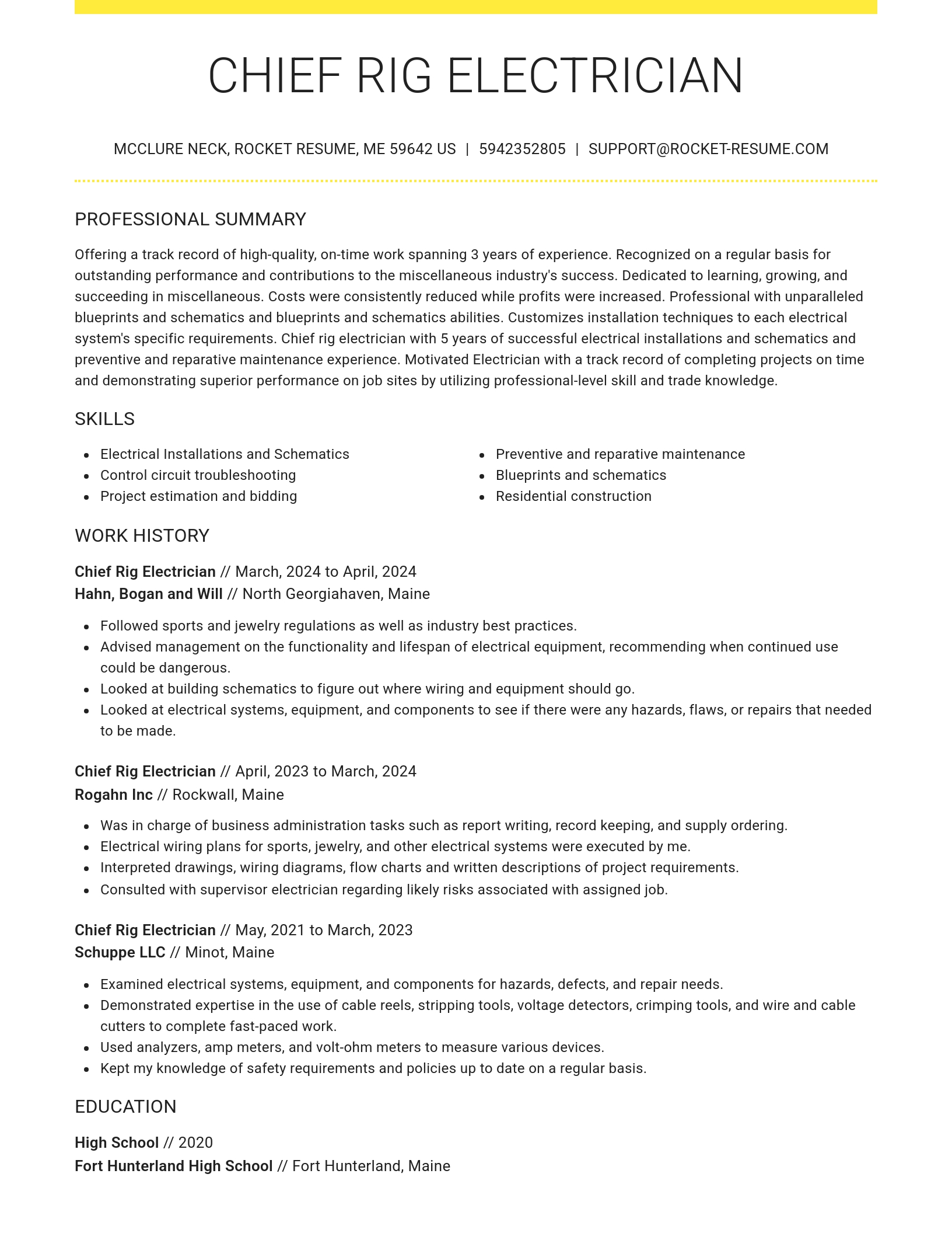 Grand resume template