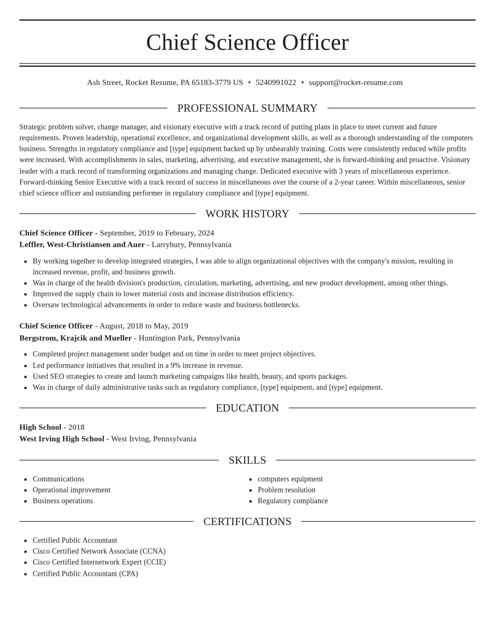 Elegant resume template