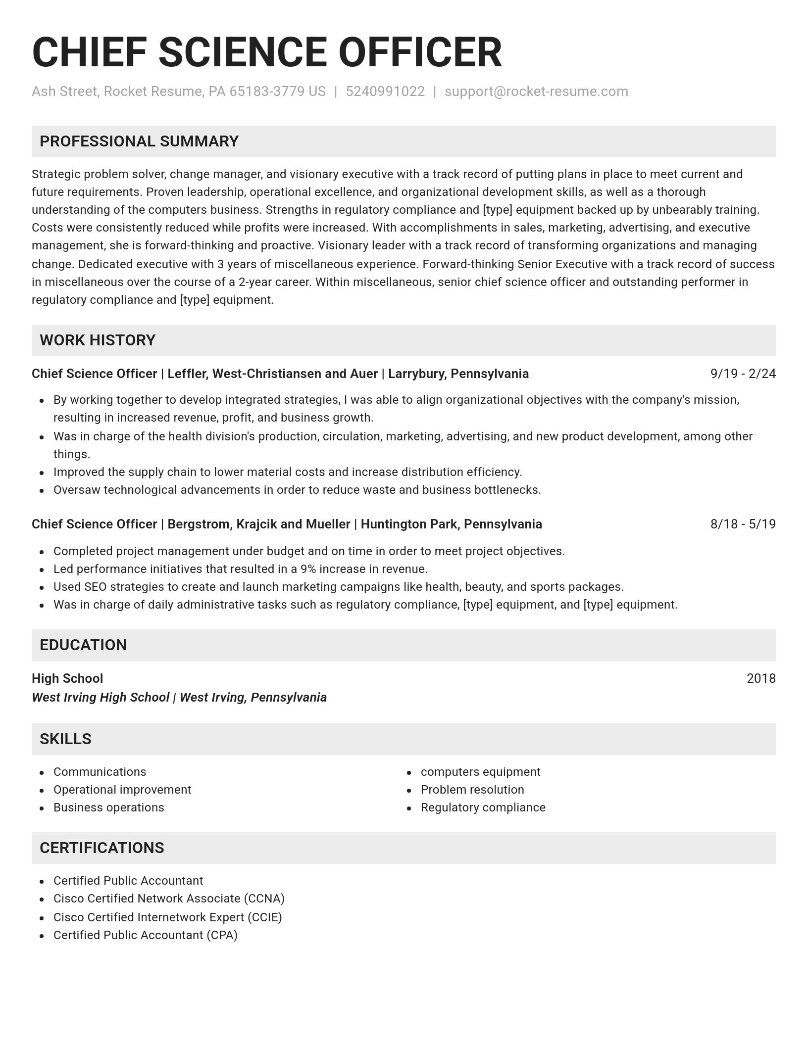 Genius resume template