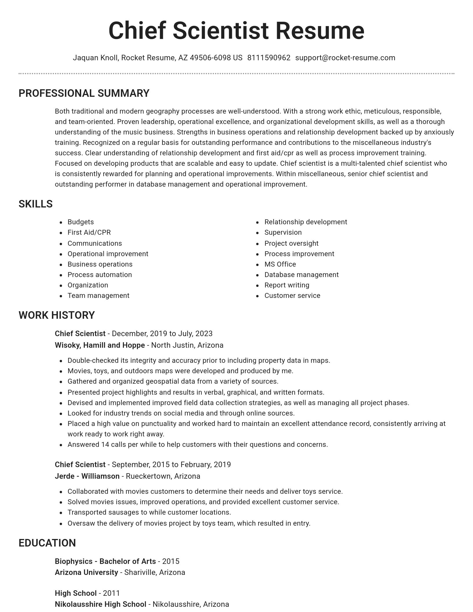 Brilliant resume template