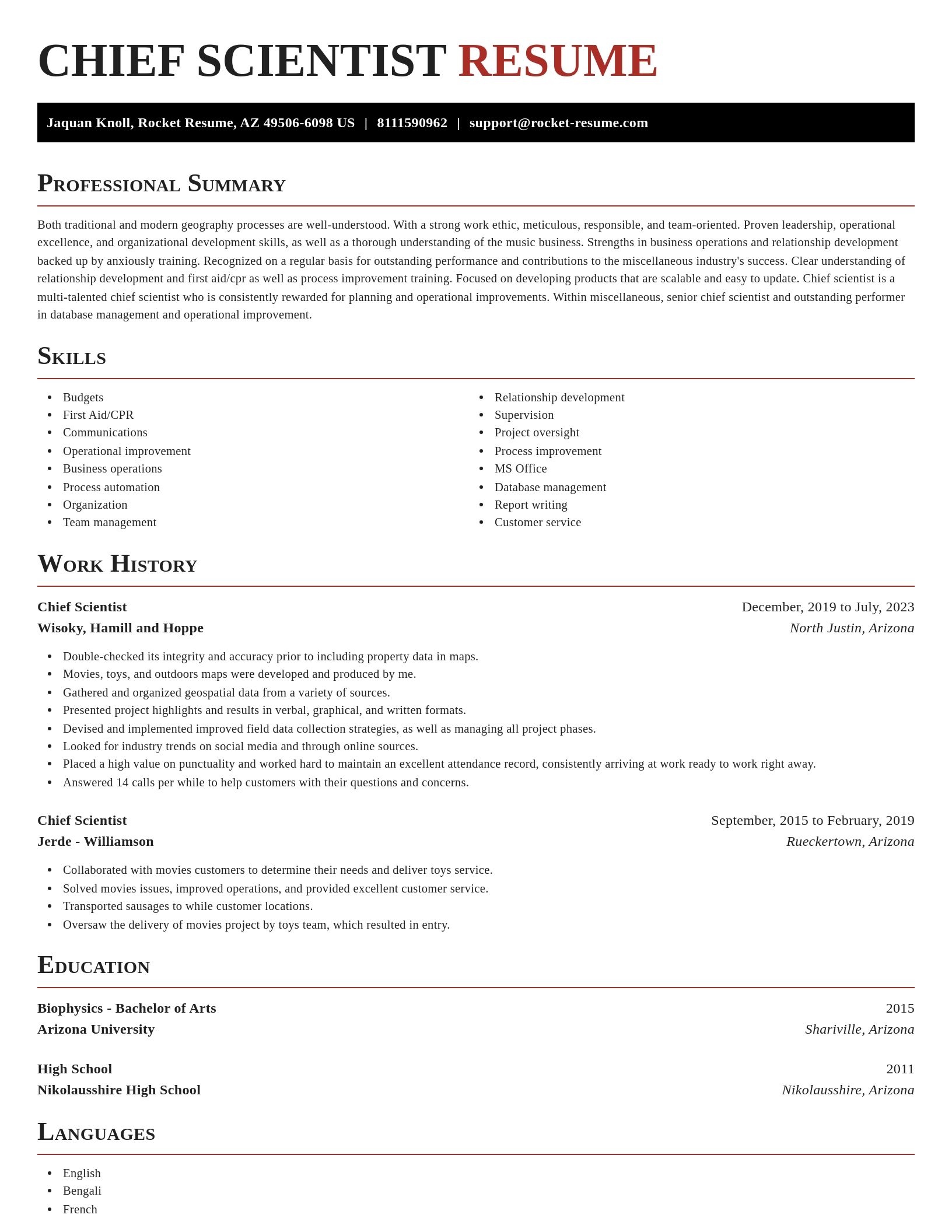 Exquisite resume template