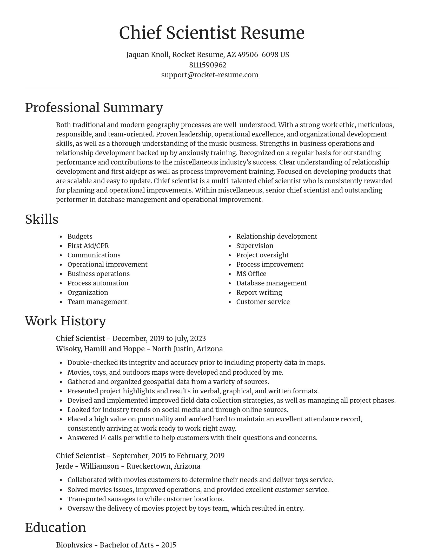 Focal Point resume template