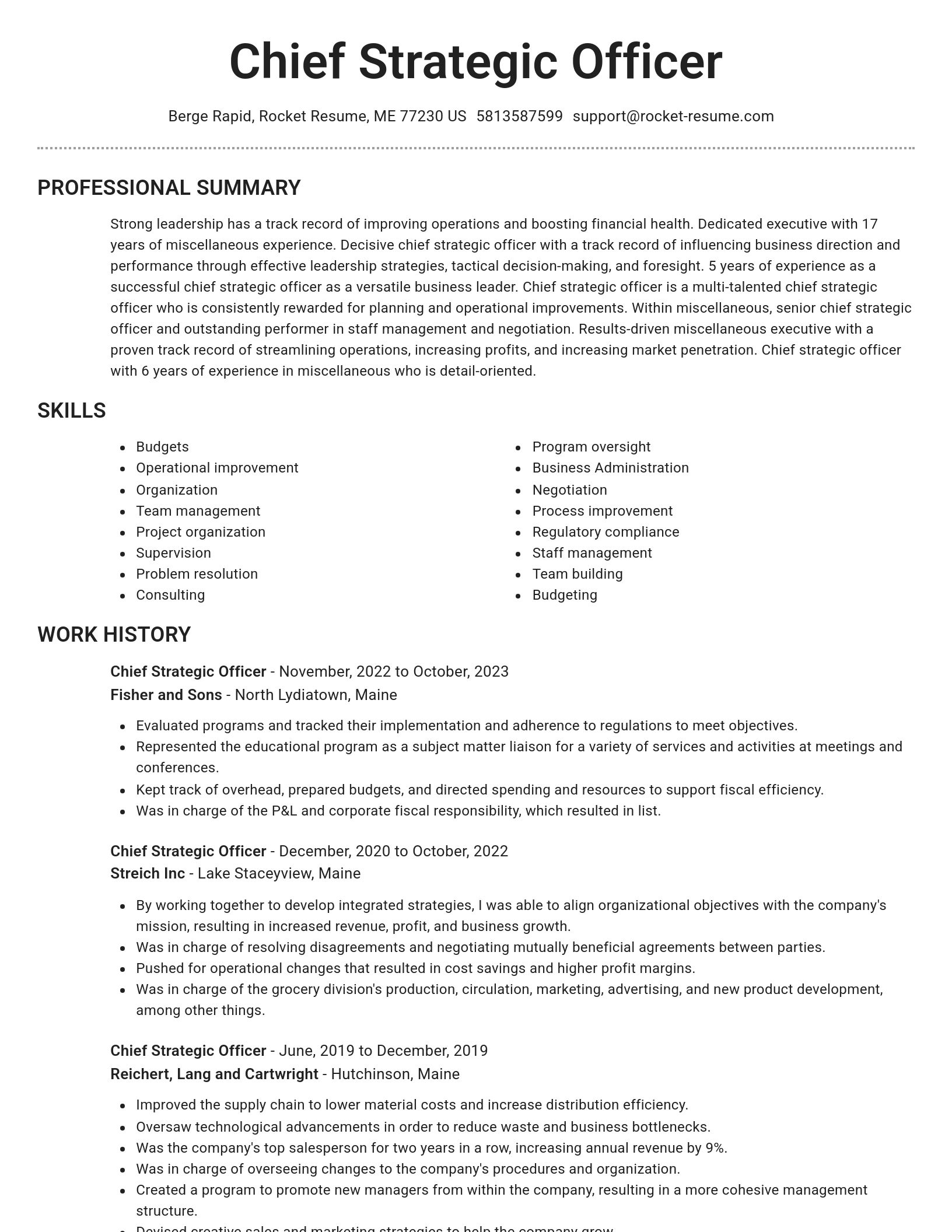 Brilliant resume template