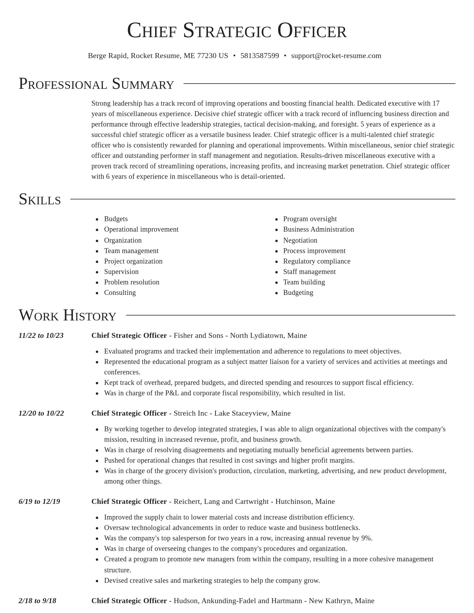 Director resume template