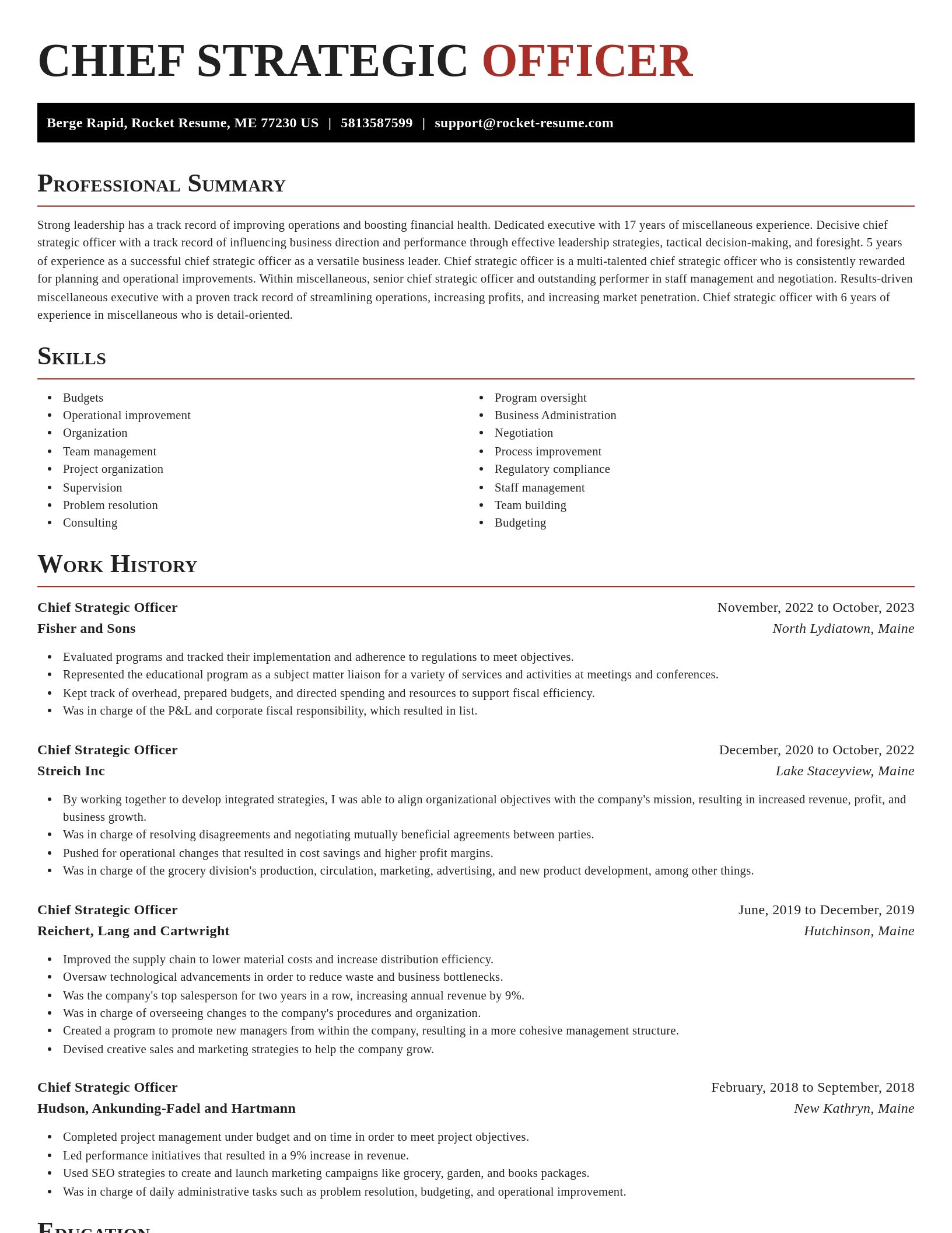 Exquisite resume template