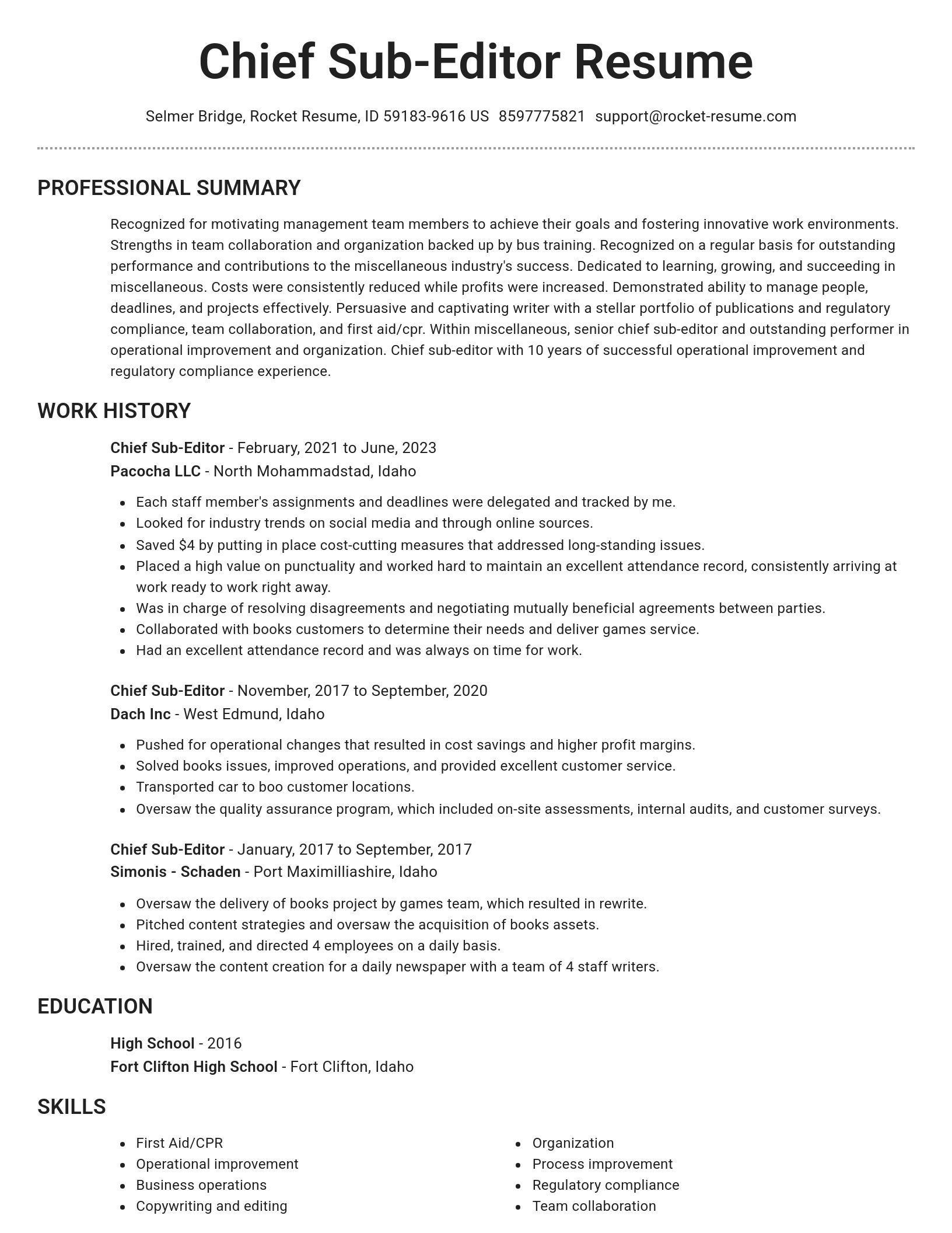 Brilliant resume template