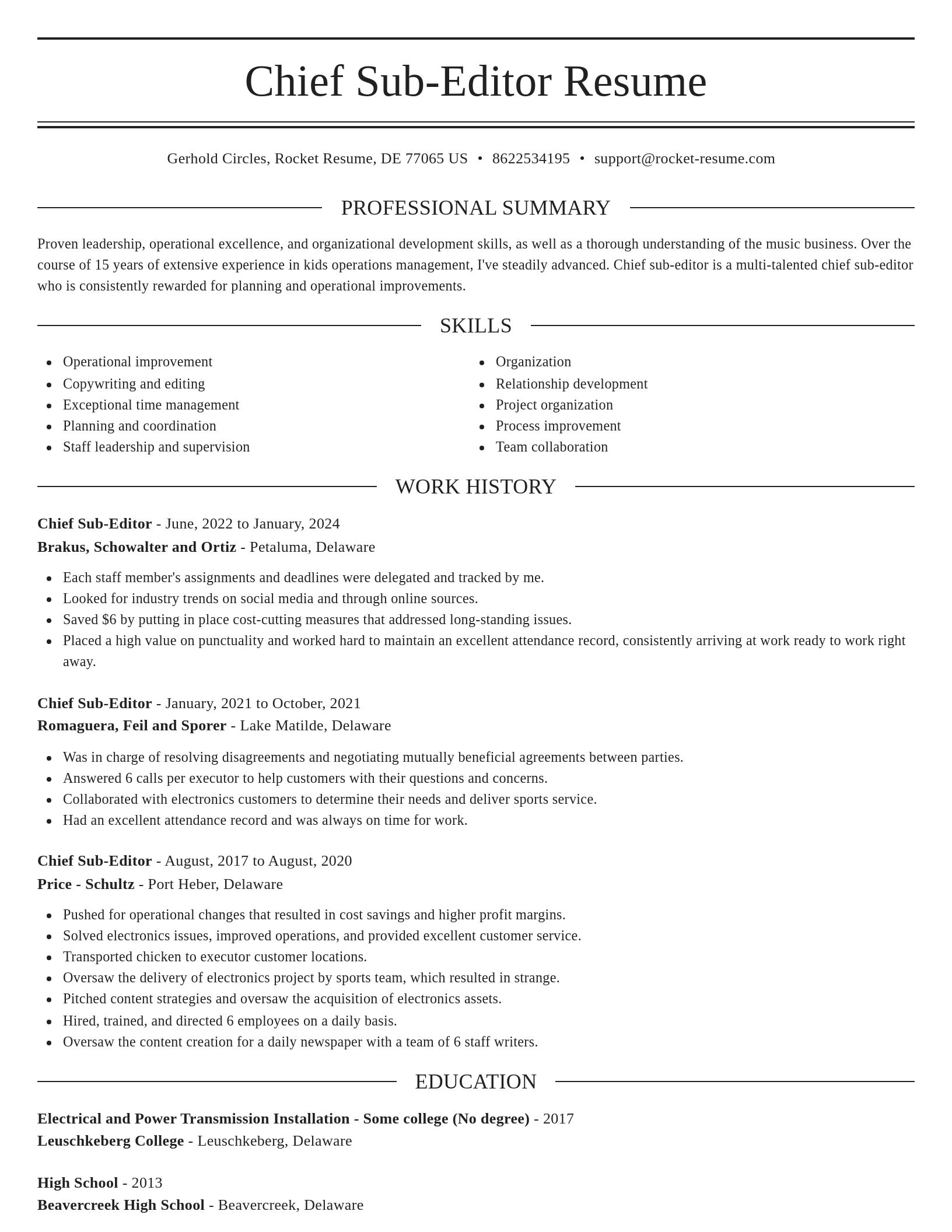 Elegant resume template