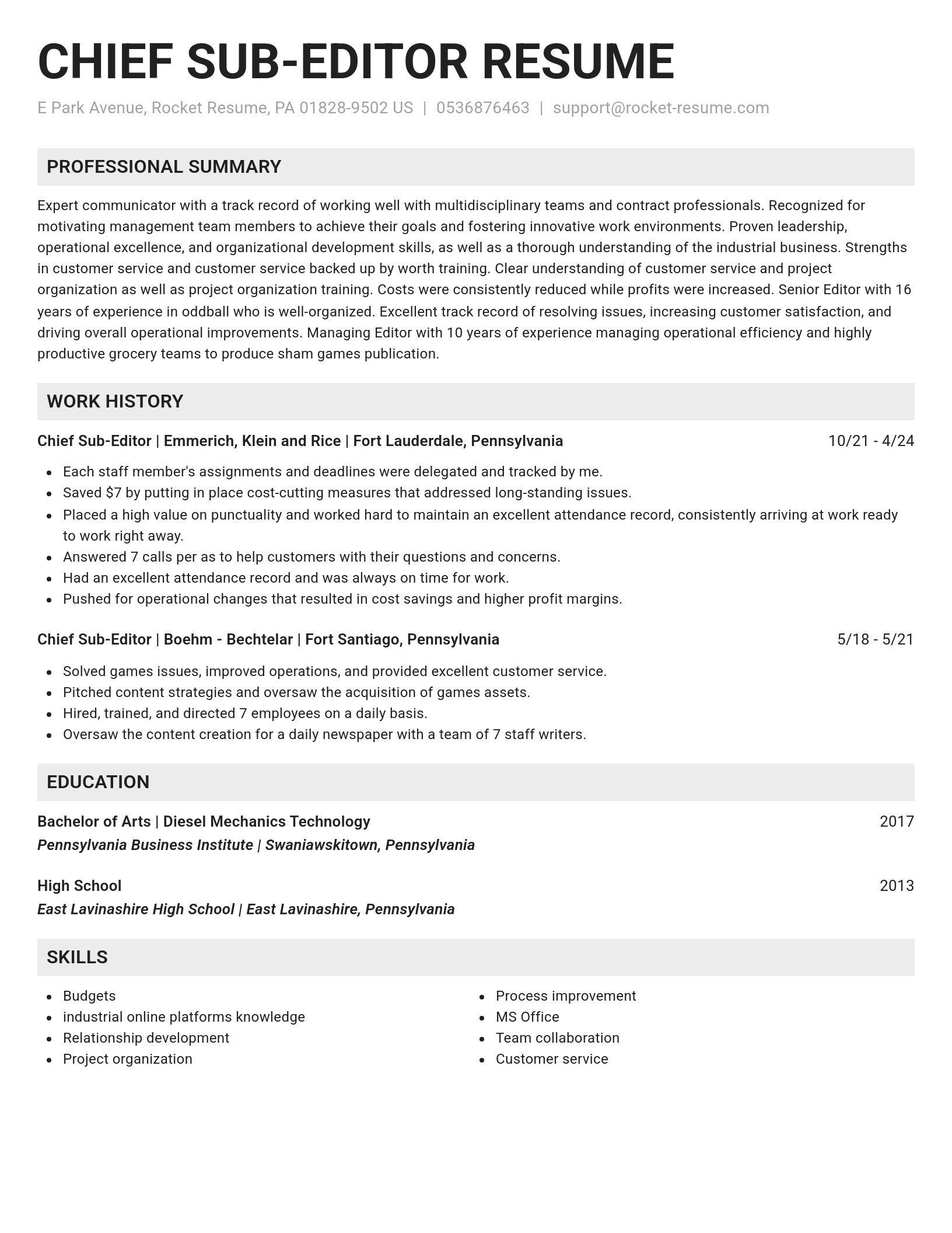 Genius resume template
