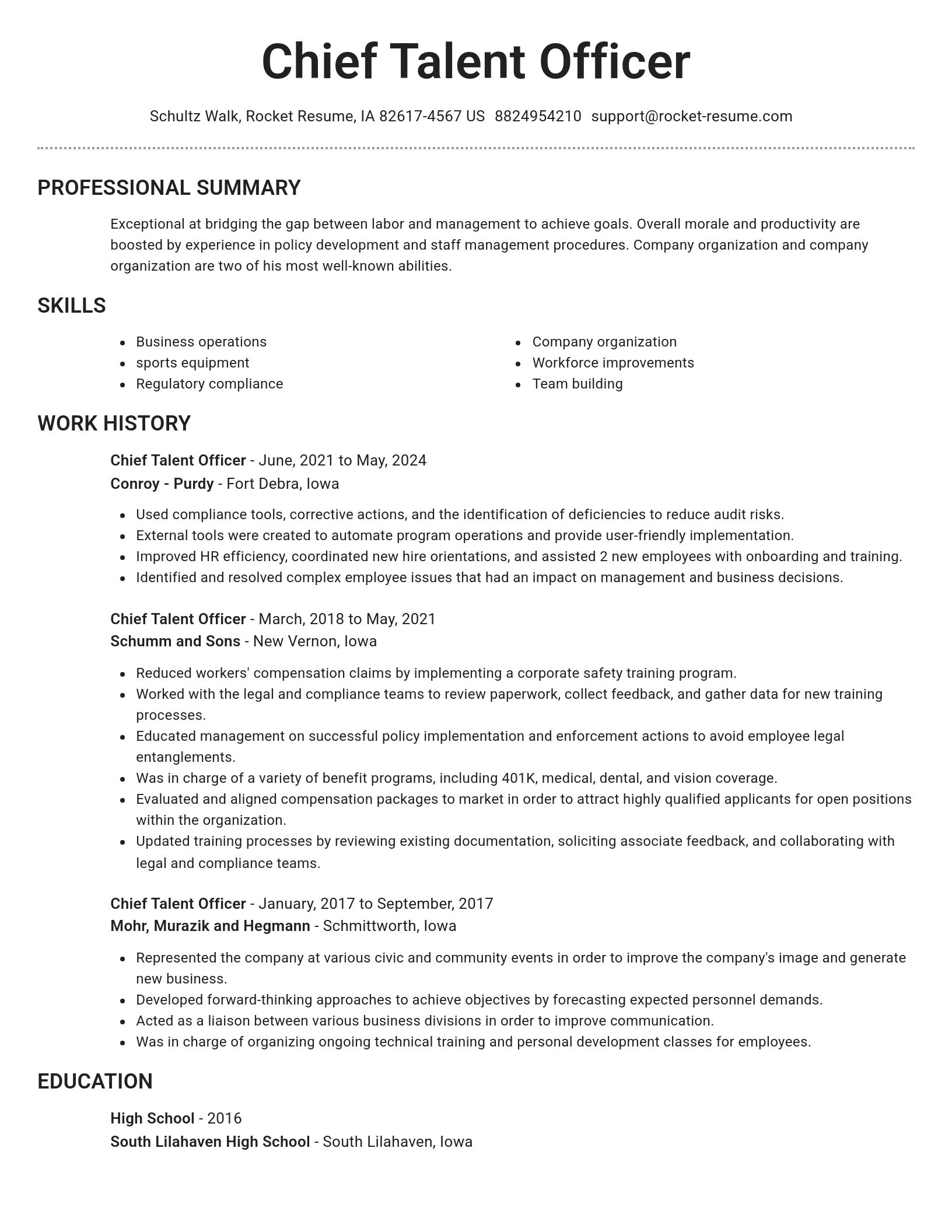 Brilliant resume template