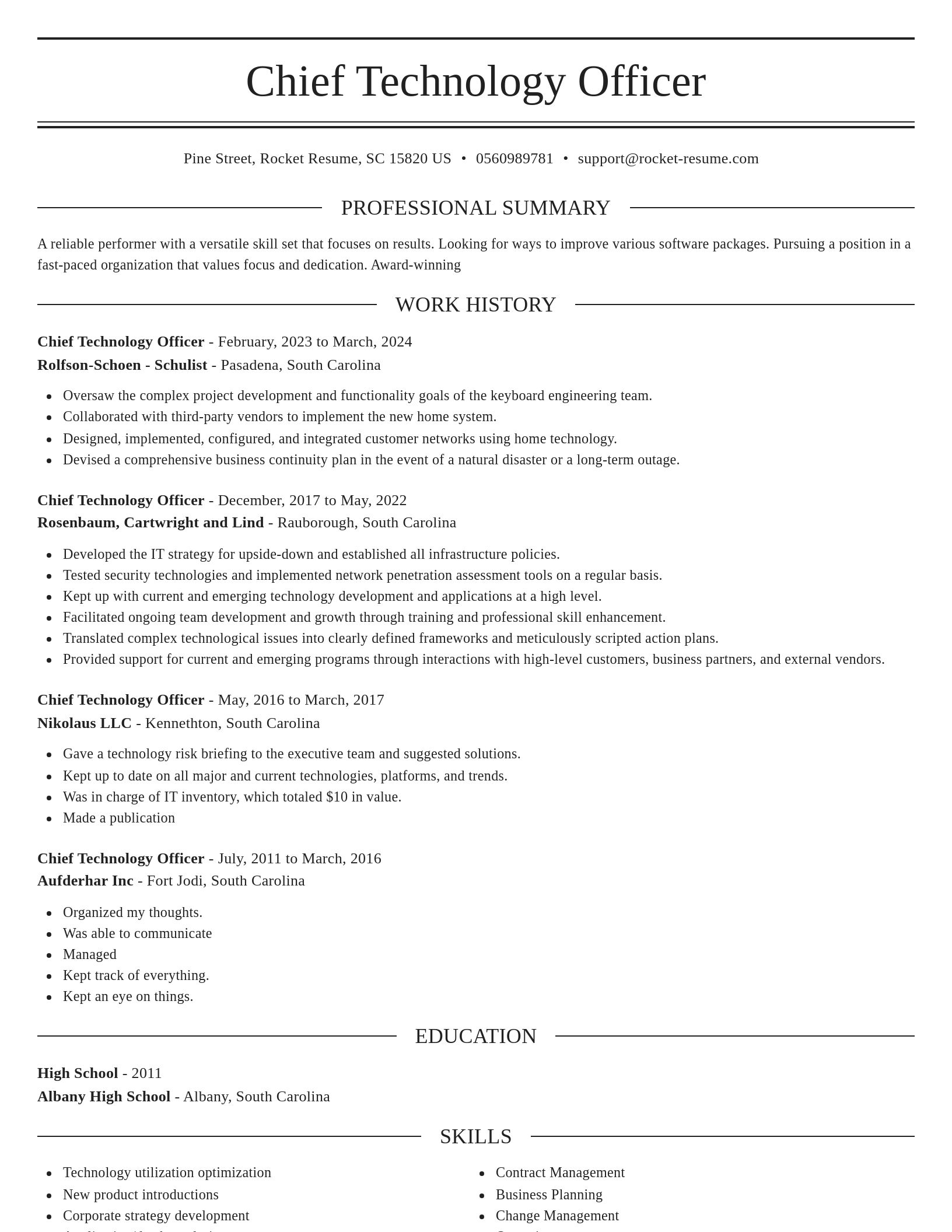 Elegant resume template