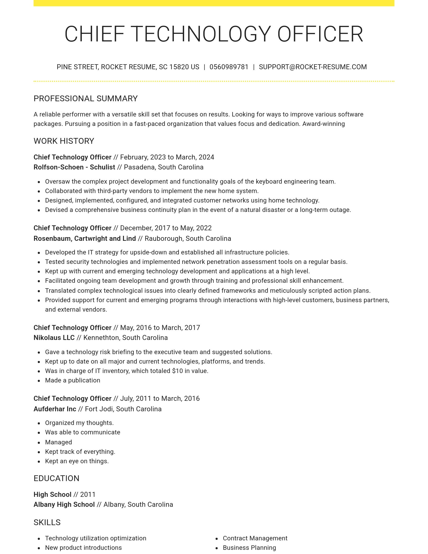 Grand resume template