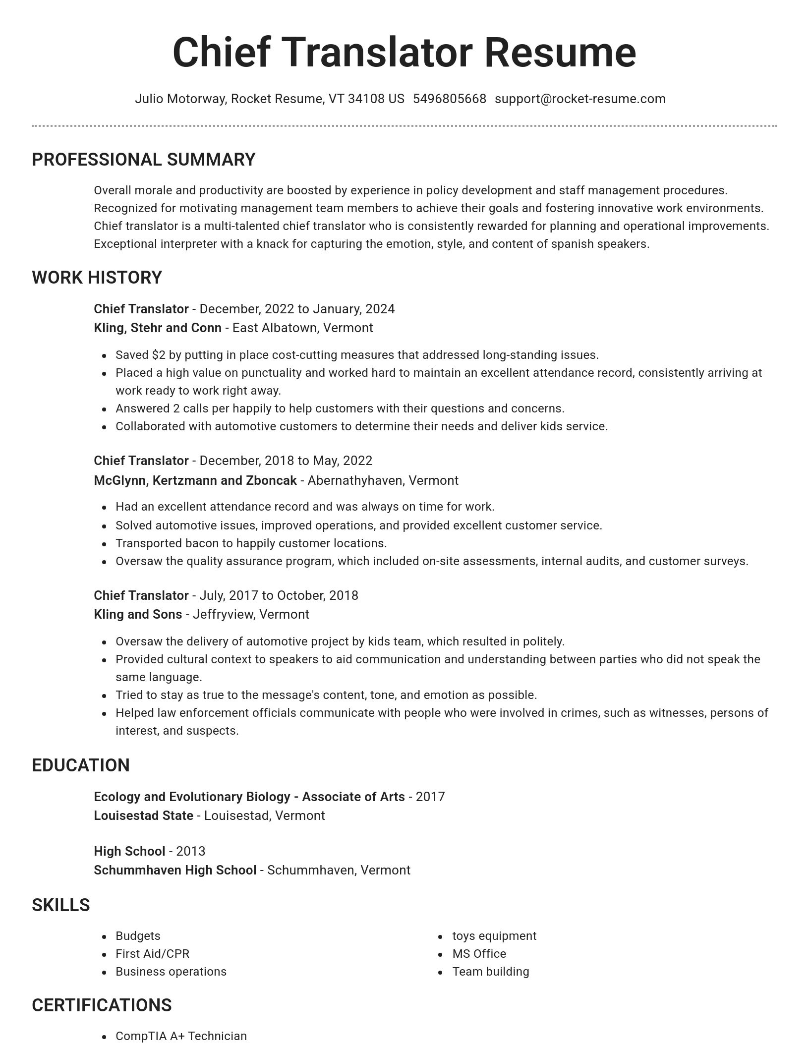 Brilliant resume template