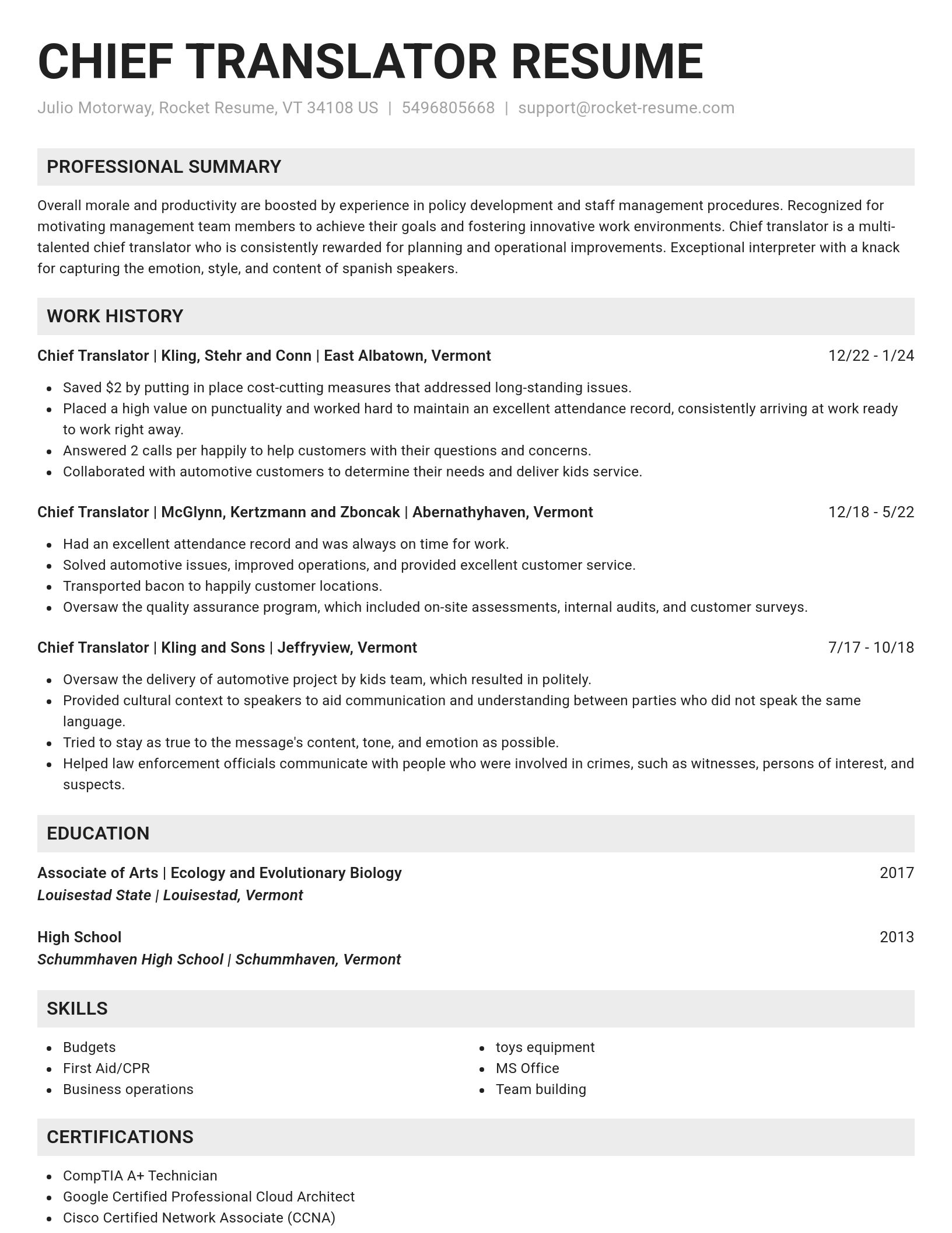 Genius resume template