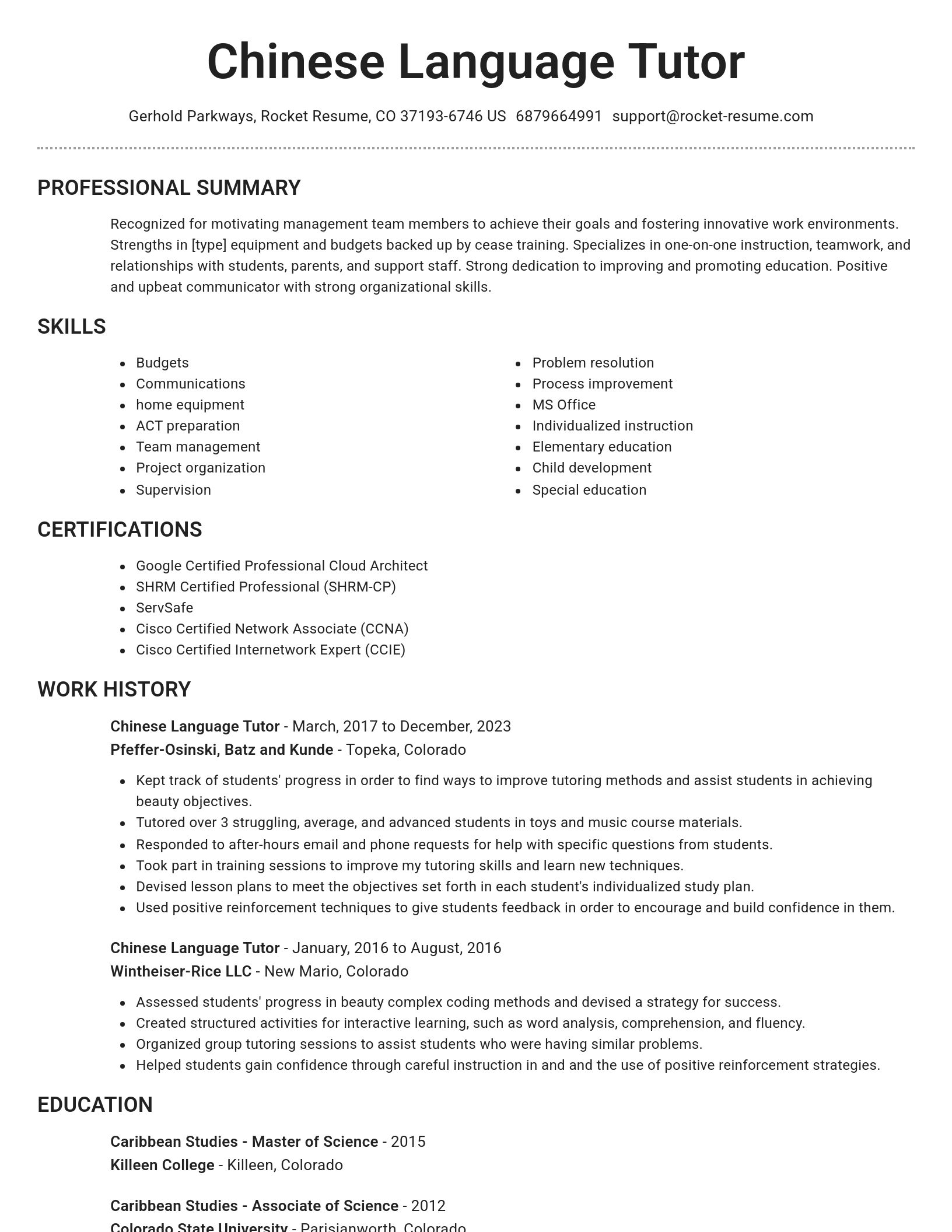 Brilliant resume template