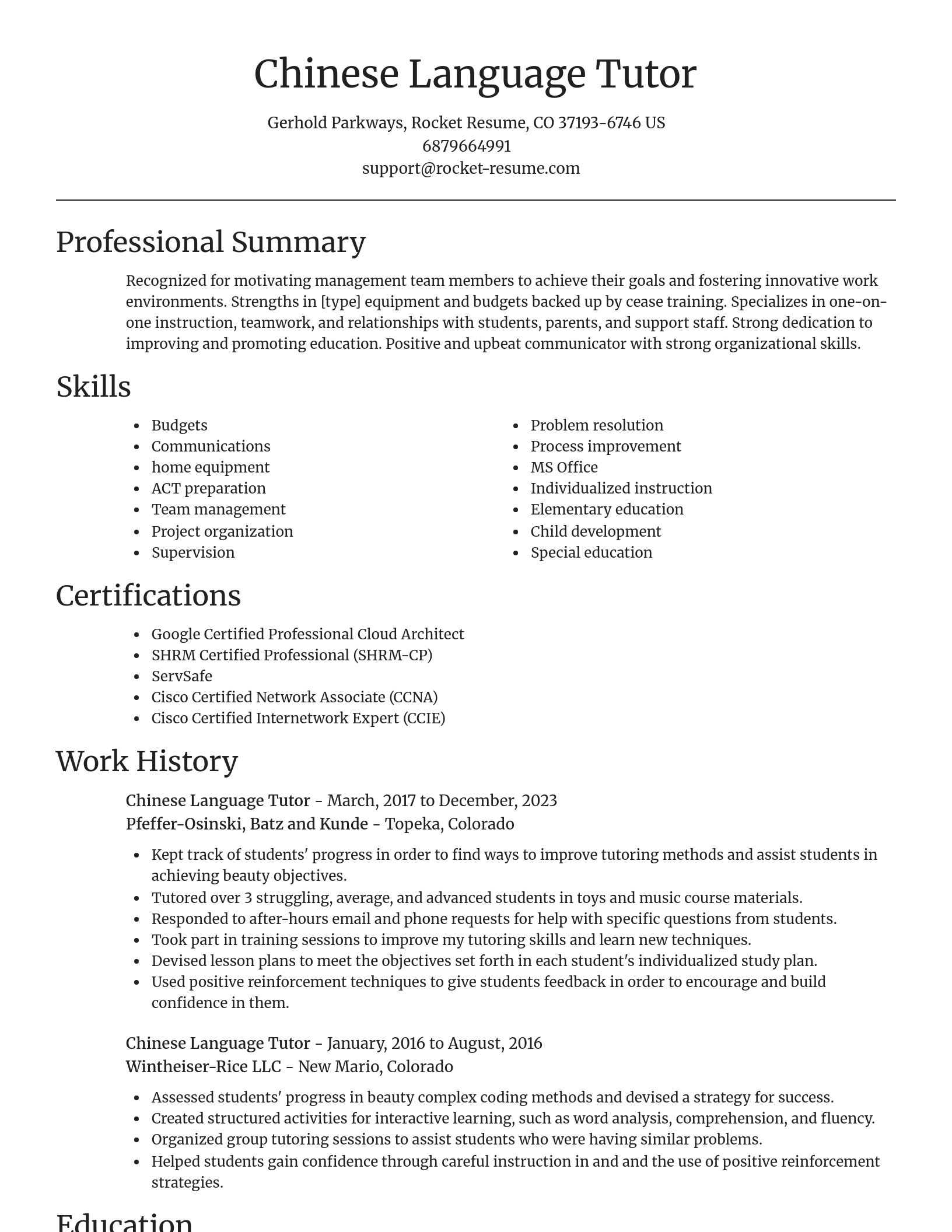 Focal Point resume template