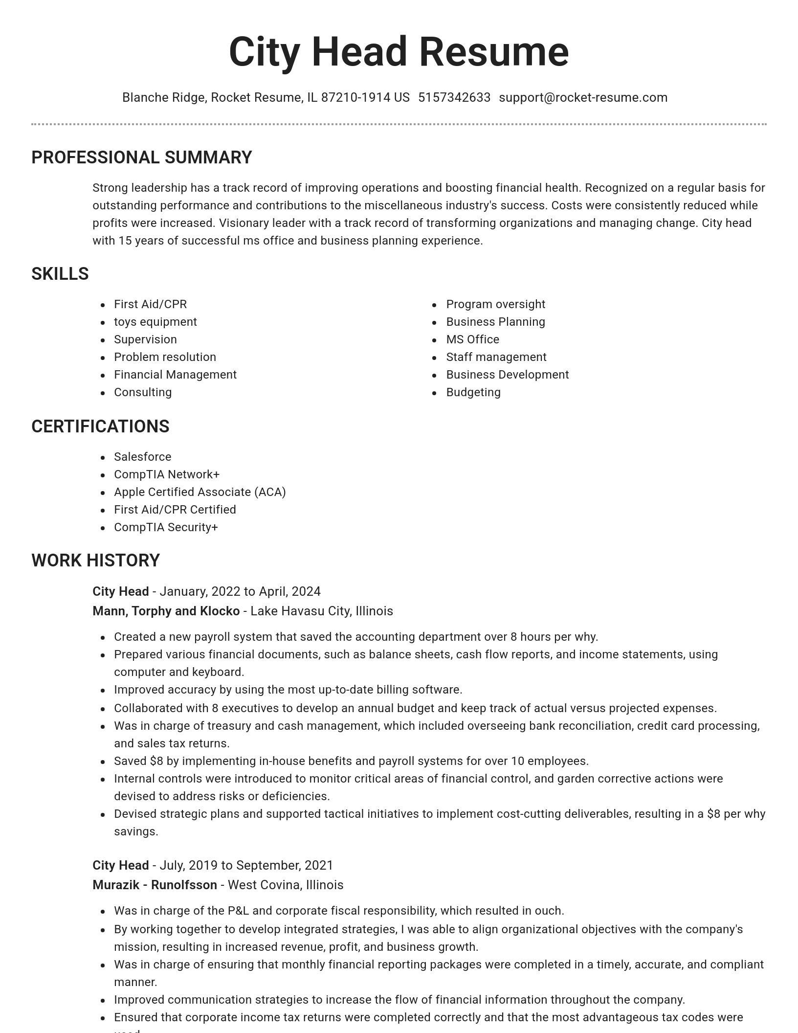 Brilliant resume template