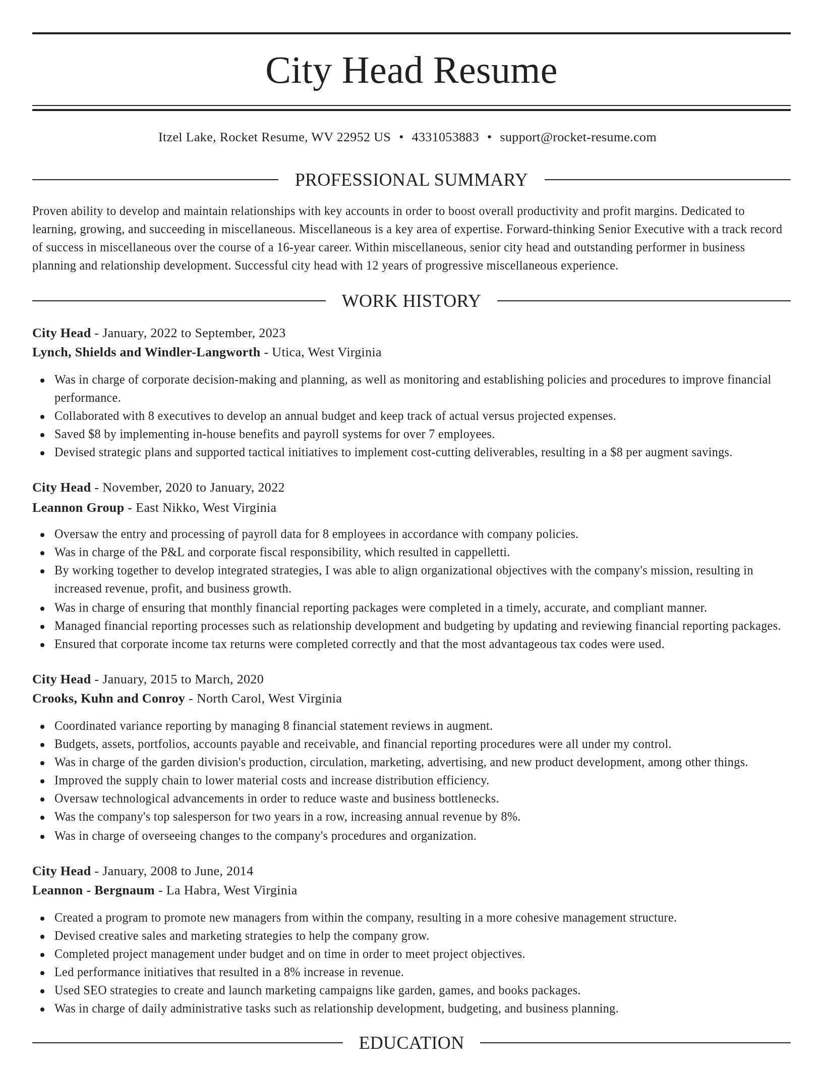 Elegant resume template