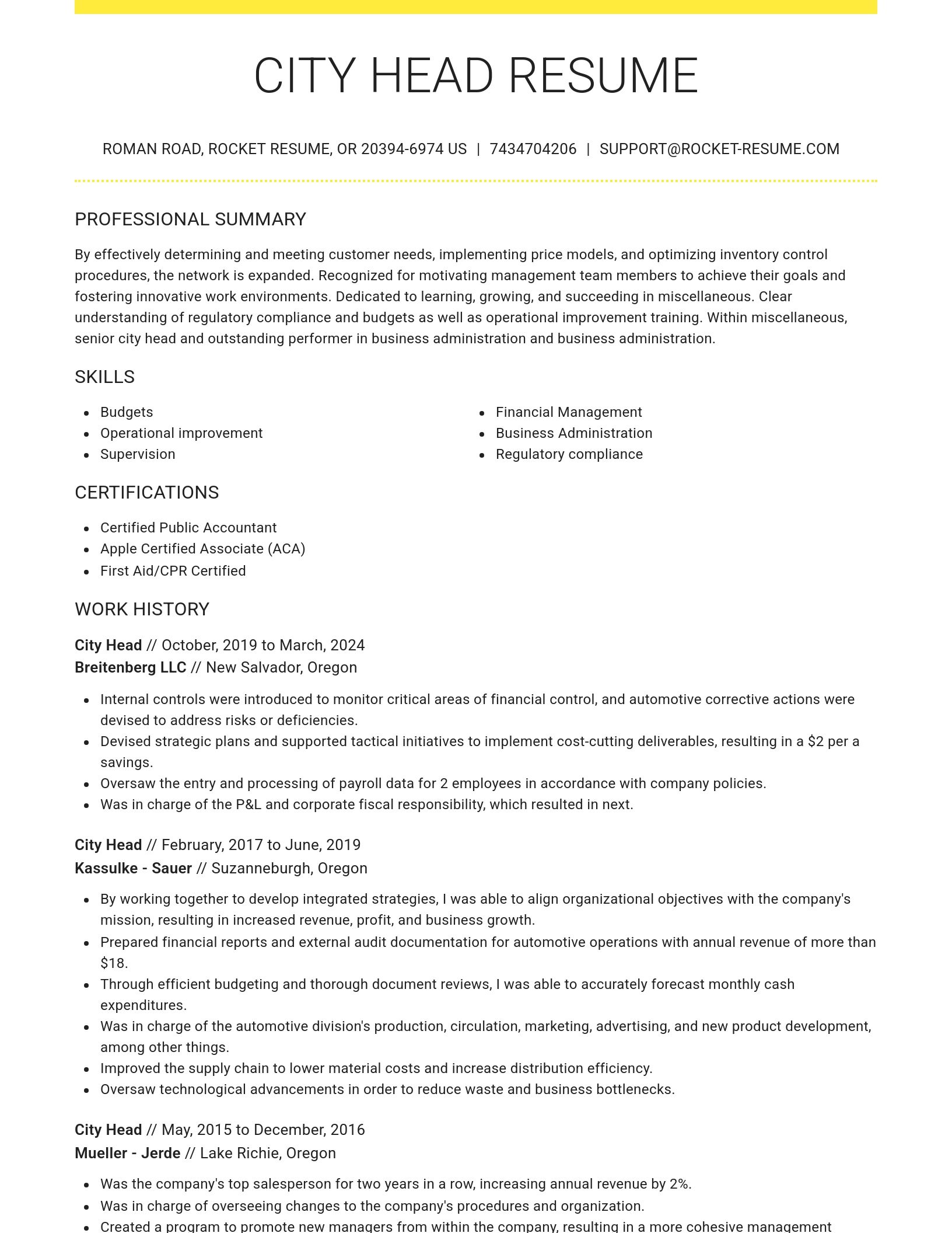 Grand resume template