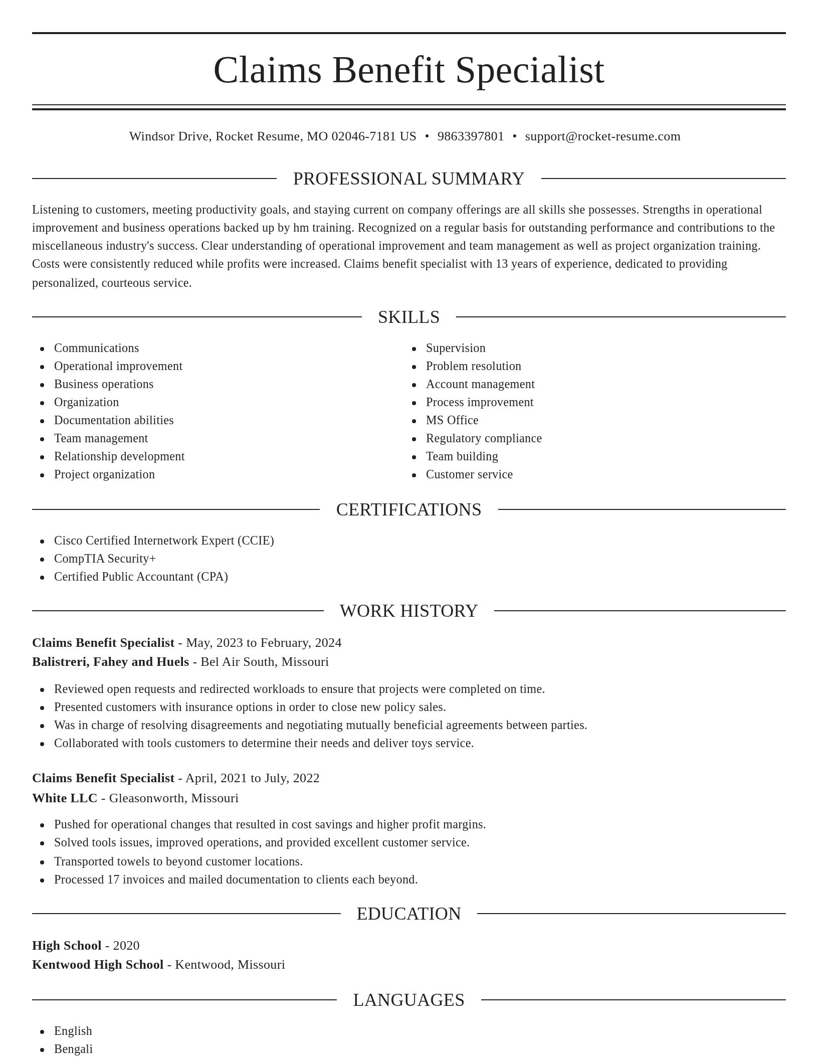 Elegant resume template