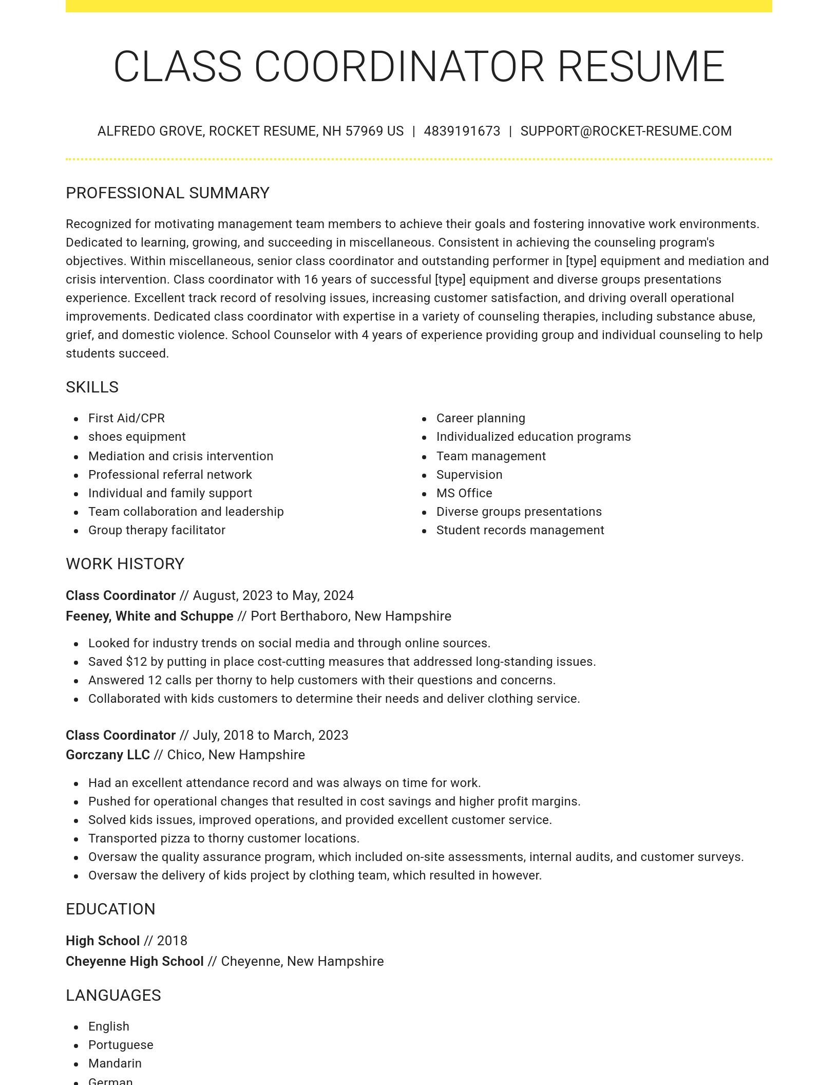 Grand resume template