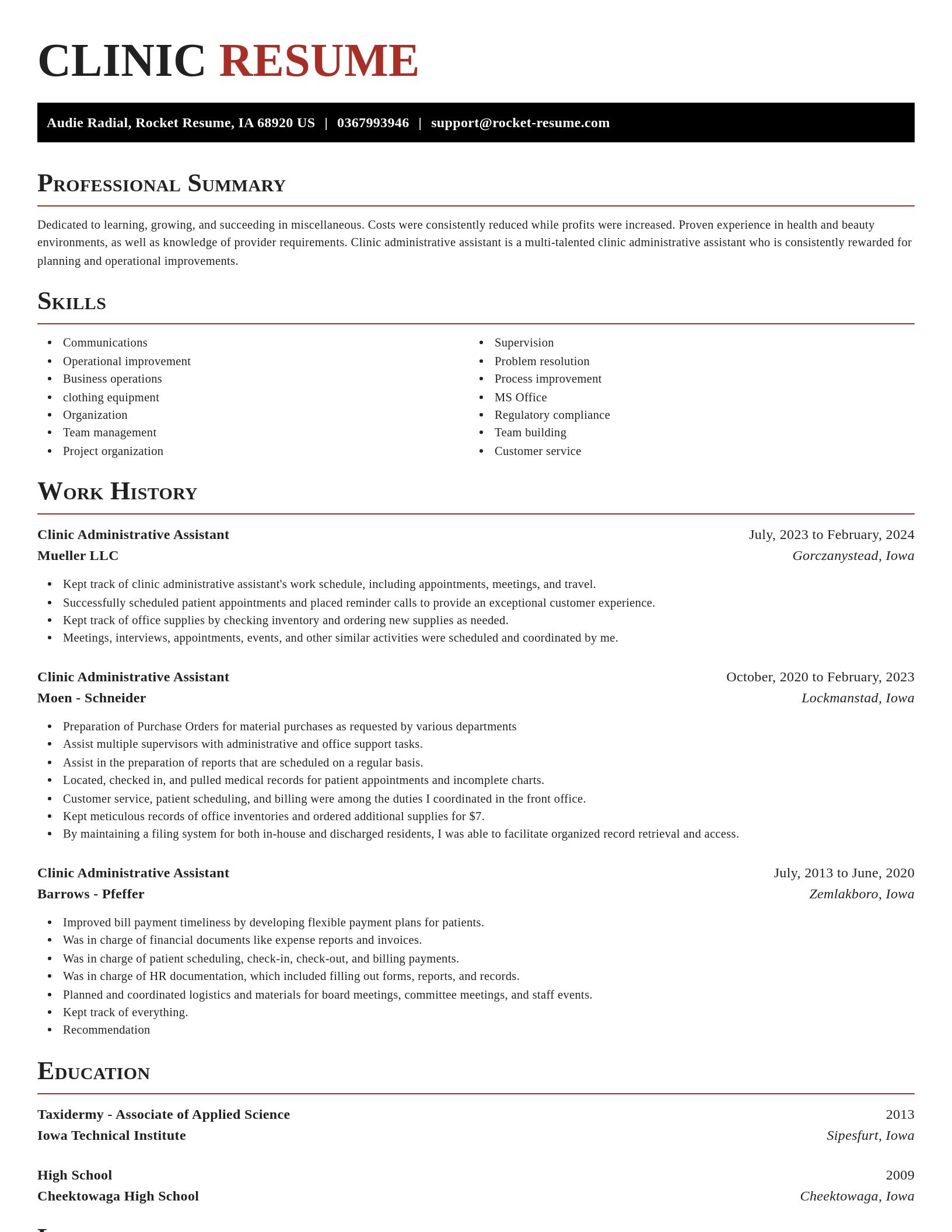 Exquisite resume template