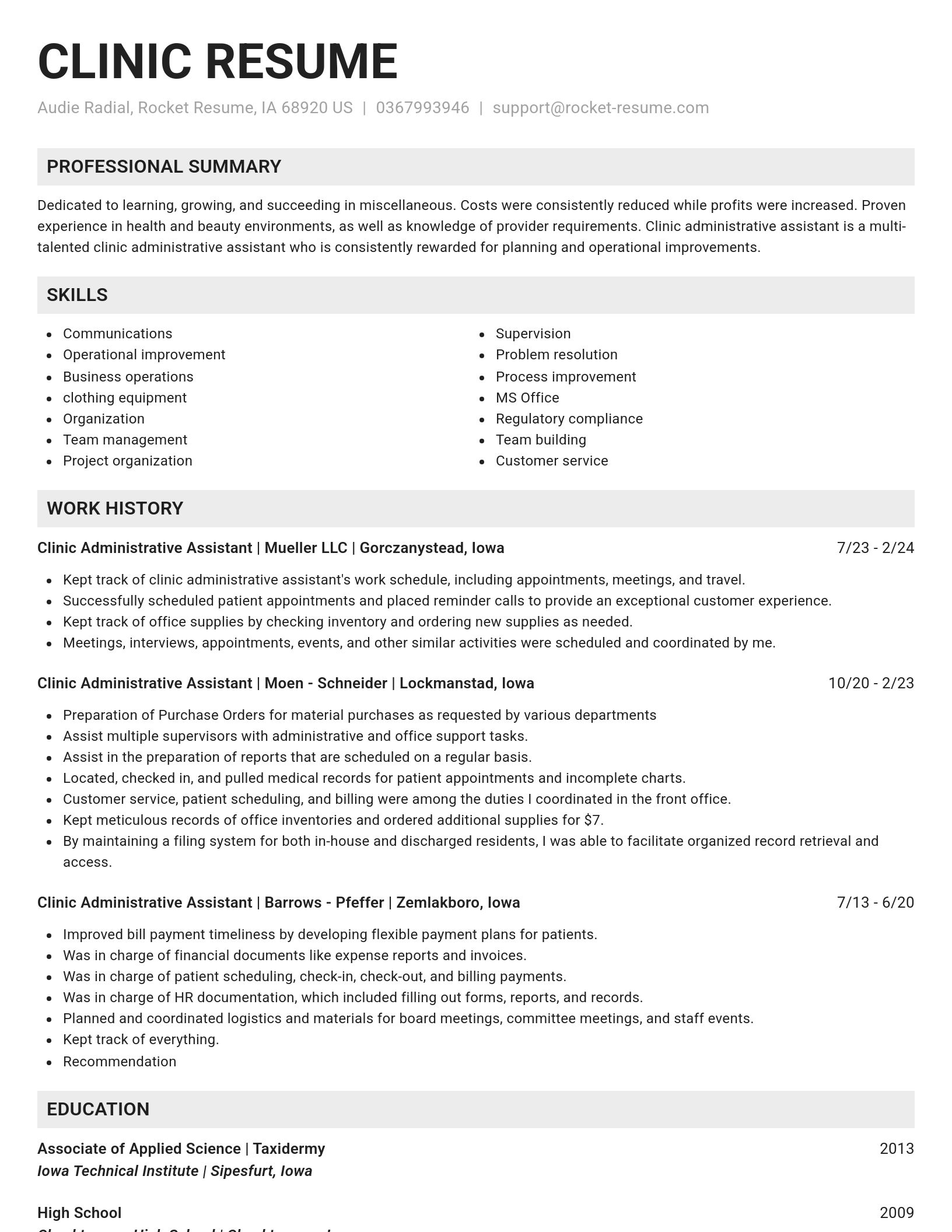 Genius resume template