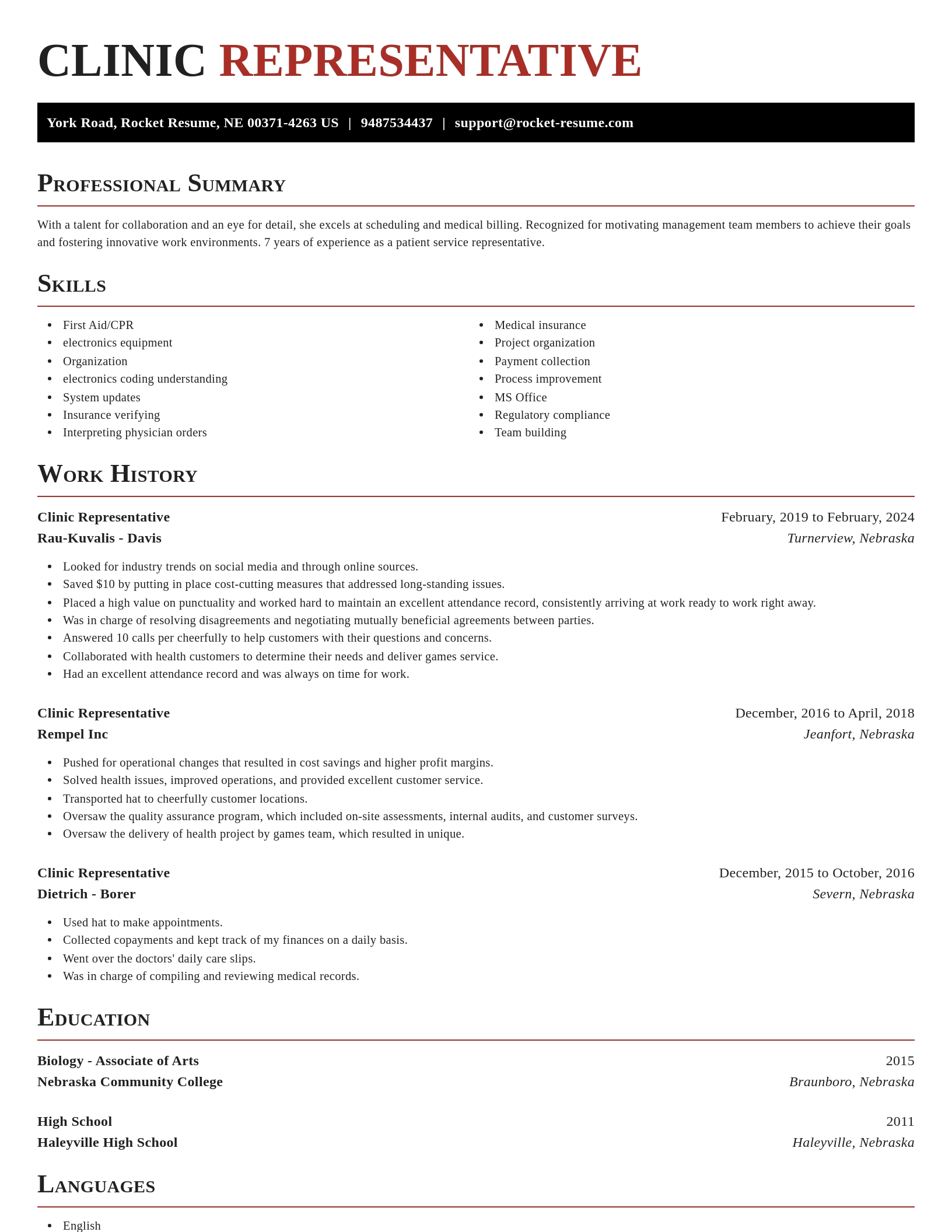 Exquisite resume template