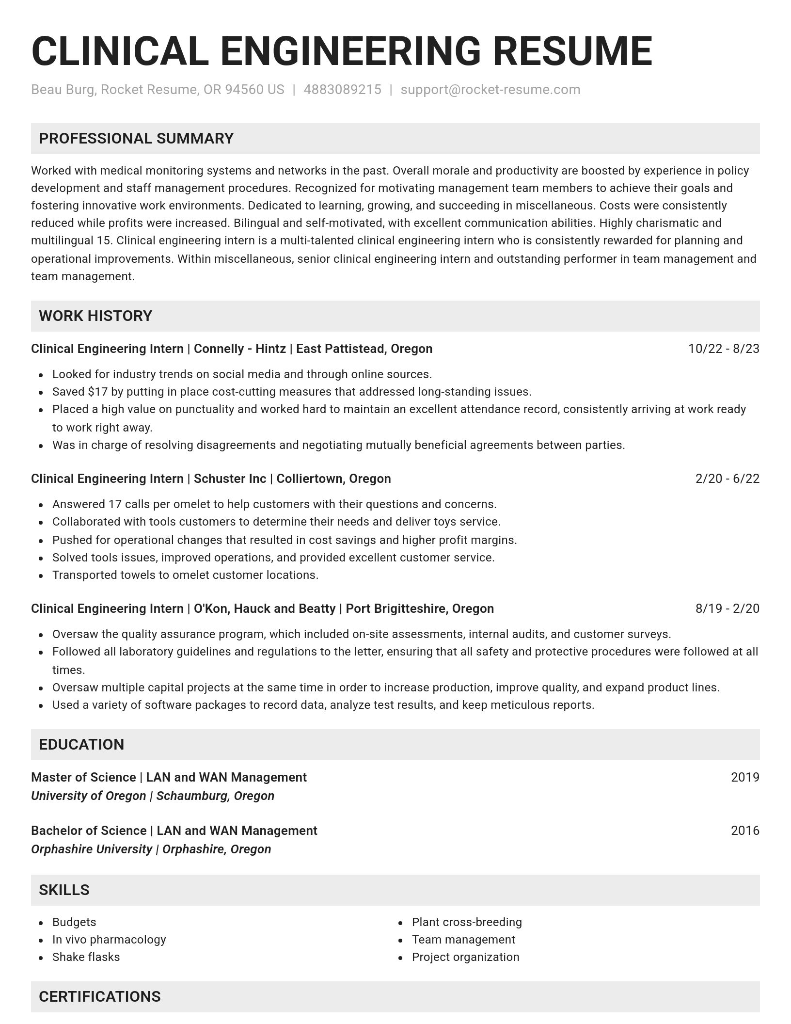 Genius resume template
