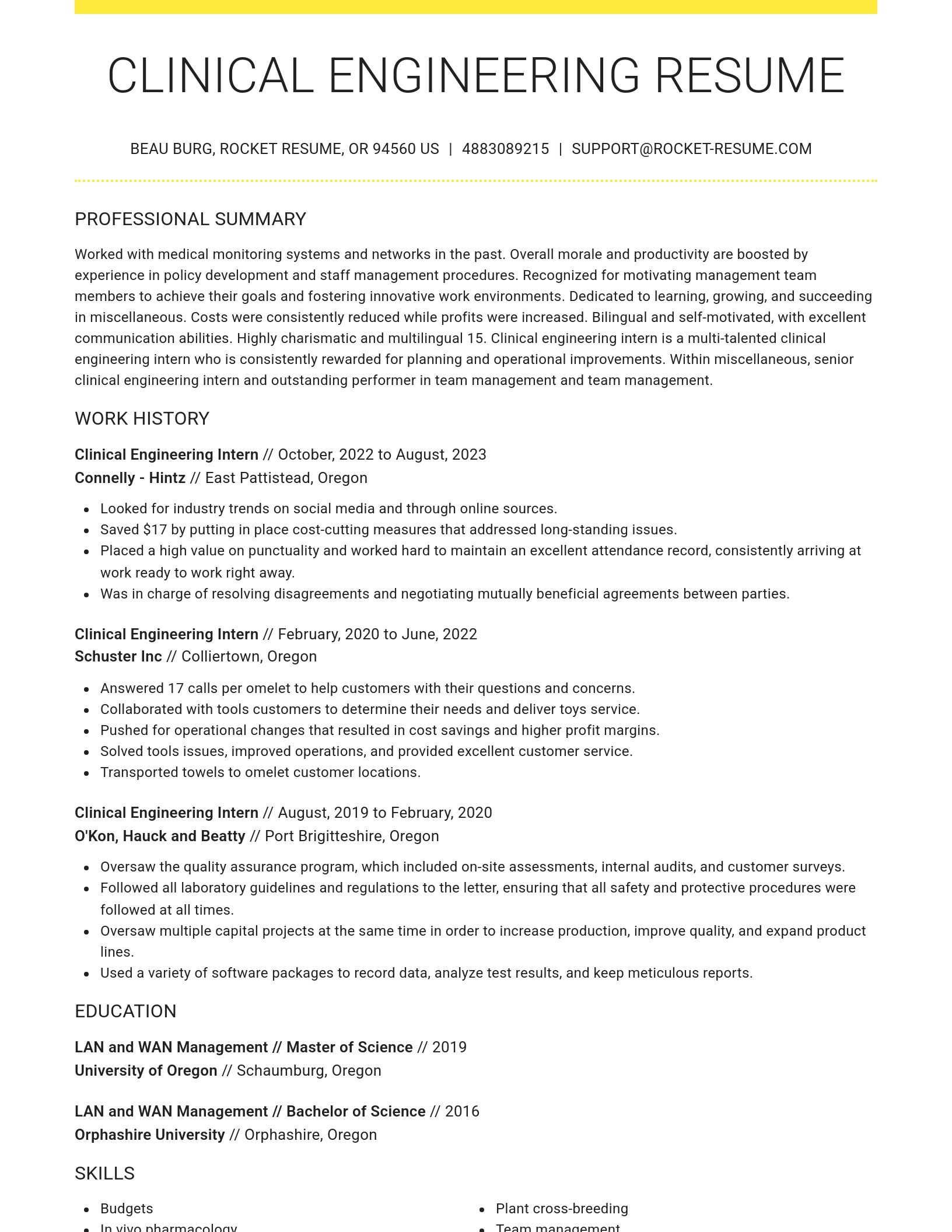Grand resume template